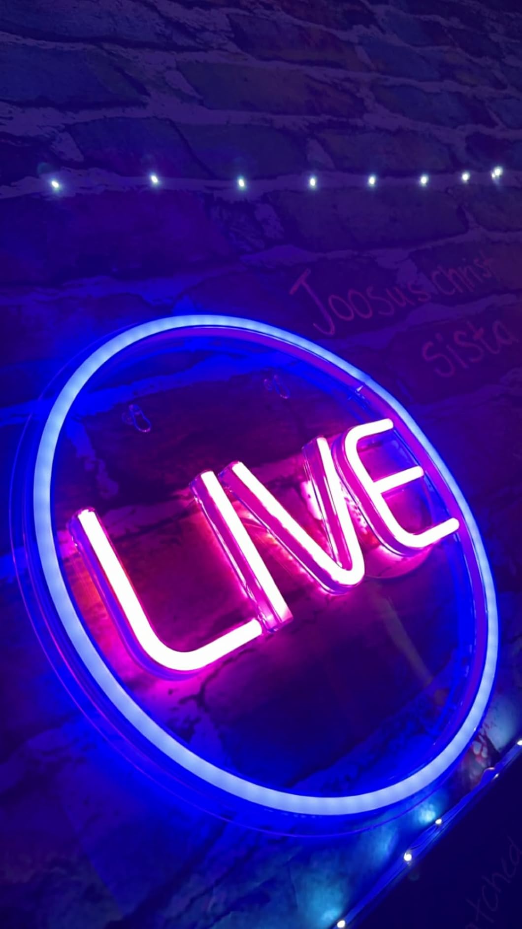 Lumoonosity Live Neon Sign - Blue&Pink LED On Air Light for Streamers/Influencers/Gamers customer photo 2