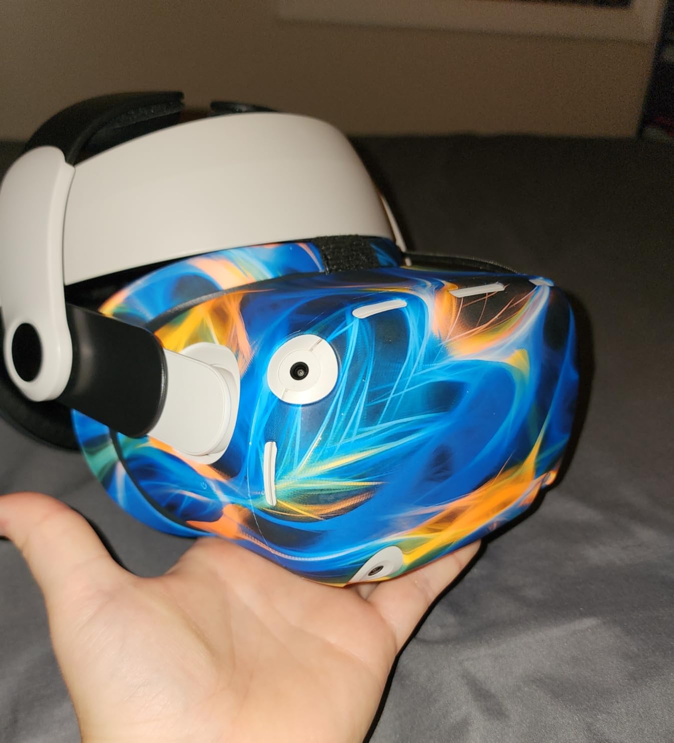 Compatible with Oculus Quest 2 Accessories, VR Silicone face Cover, VR Shell Cover,Compatible with Quest 2 Touch Controller Grip Cover,Protective Lens Cover,Disposable Eye Cover customer photo 1