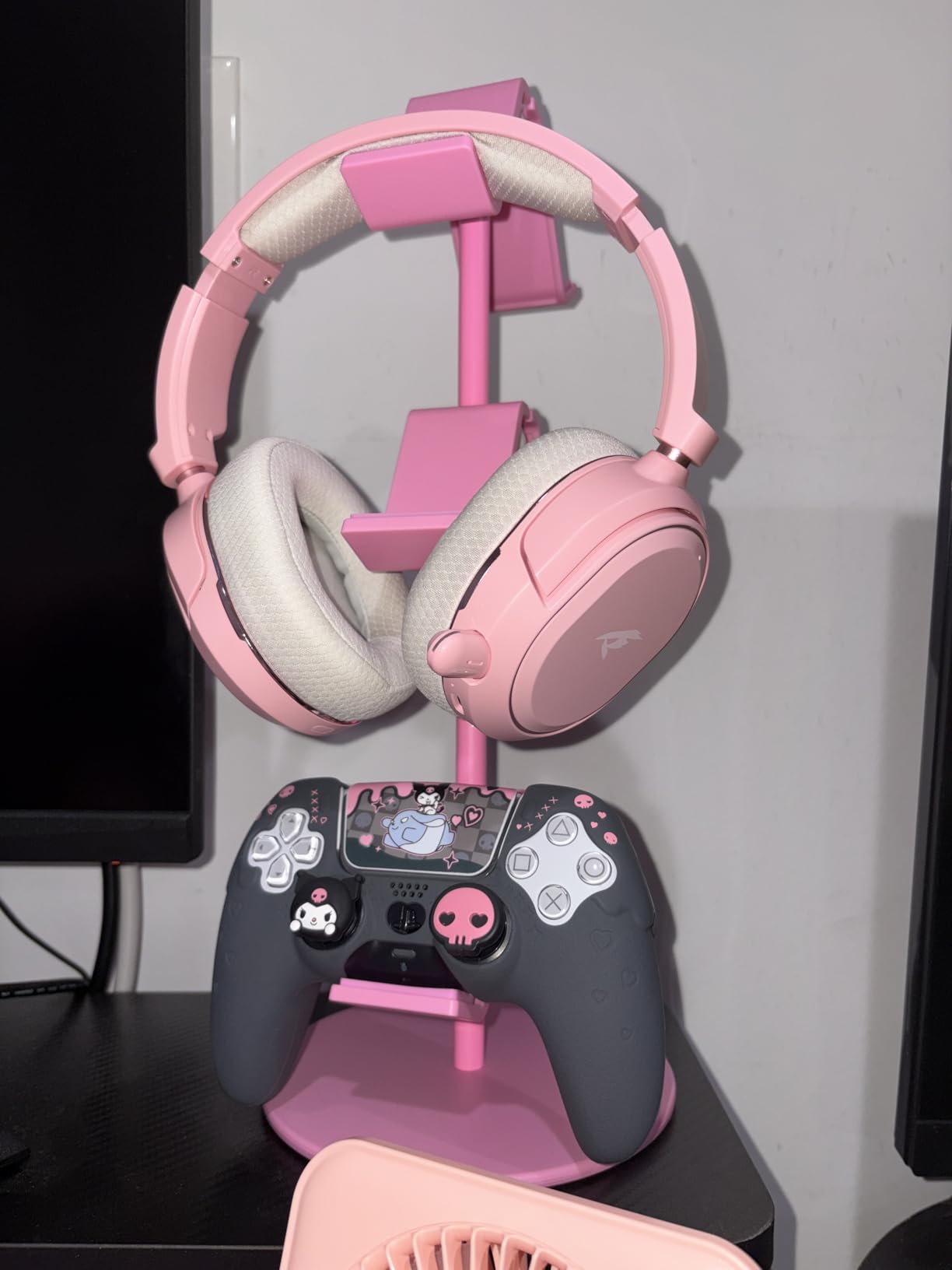 Controller Stand 3 Tier, Headphone Holder, Multi Adjustable Game Controller Headset Hanger for All Universal Gaming PC Accessories, Xbox PS4 PS5 Nintendo Switch customer photo 1