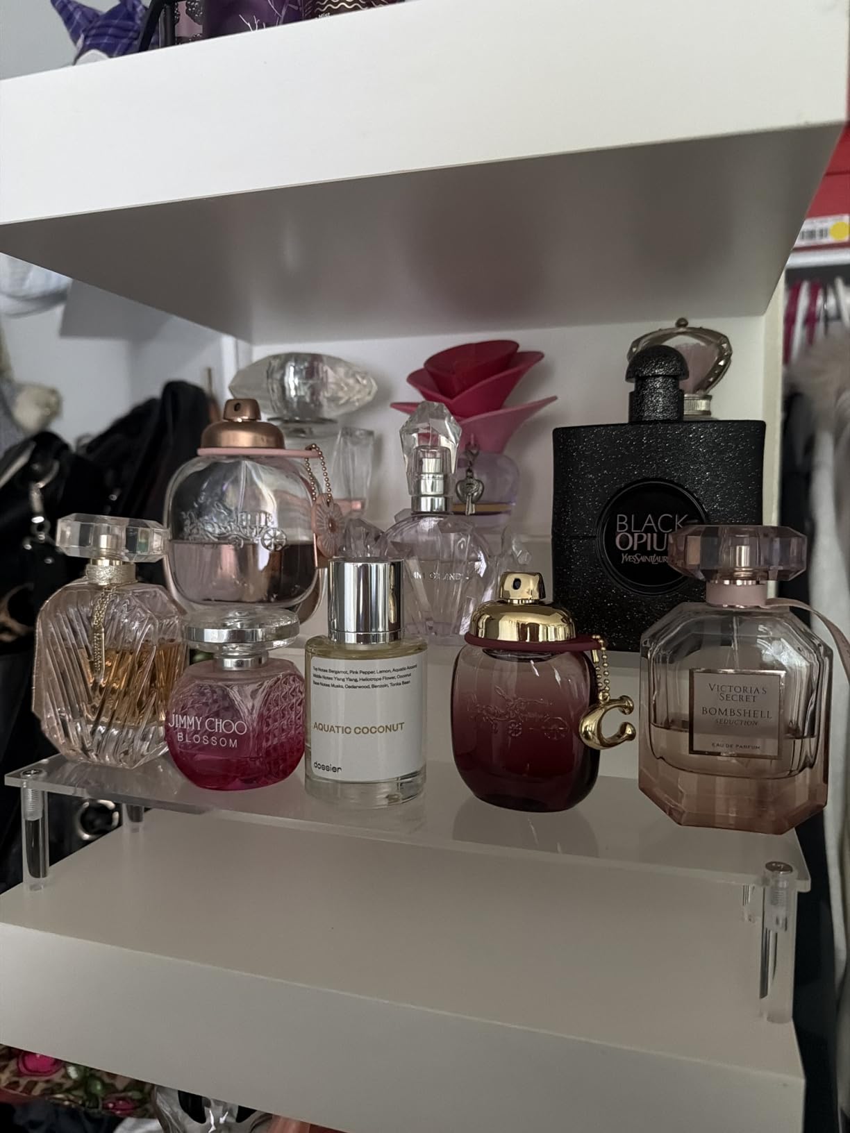 AZEAM Acrylic Riser,Clear Display Risers Stand Perfume Organizer Cologne Acrylic Shelves 3 Tiered Cupcake Shelf for Amiibo Funko POP Figures Food Desserts Holder Collection Cosmetic Vendor Product customer photo 1