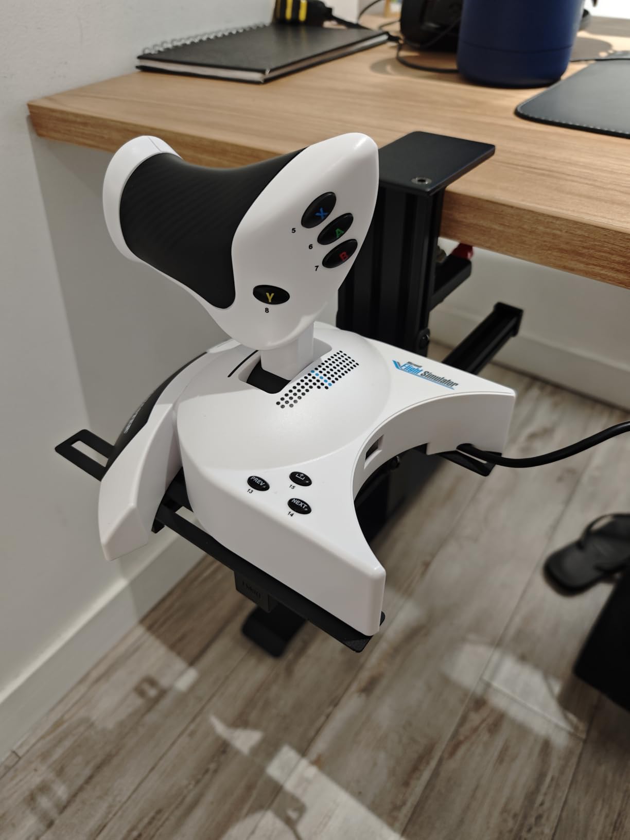 Hikig 2 Set Desk Mount for Flight Sim Game Joystick, Throttle and HOTAS Systems - Compatible With Logitech X56, X52, X52 Pro, Thrustmaster T-Flight HOTAS, T.16000M, TCA customer photo 1