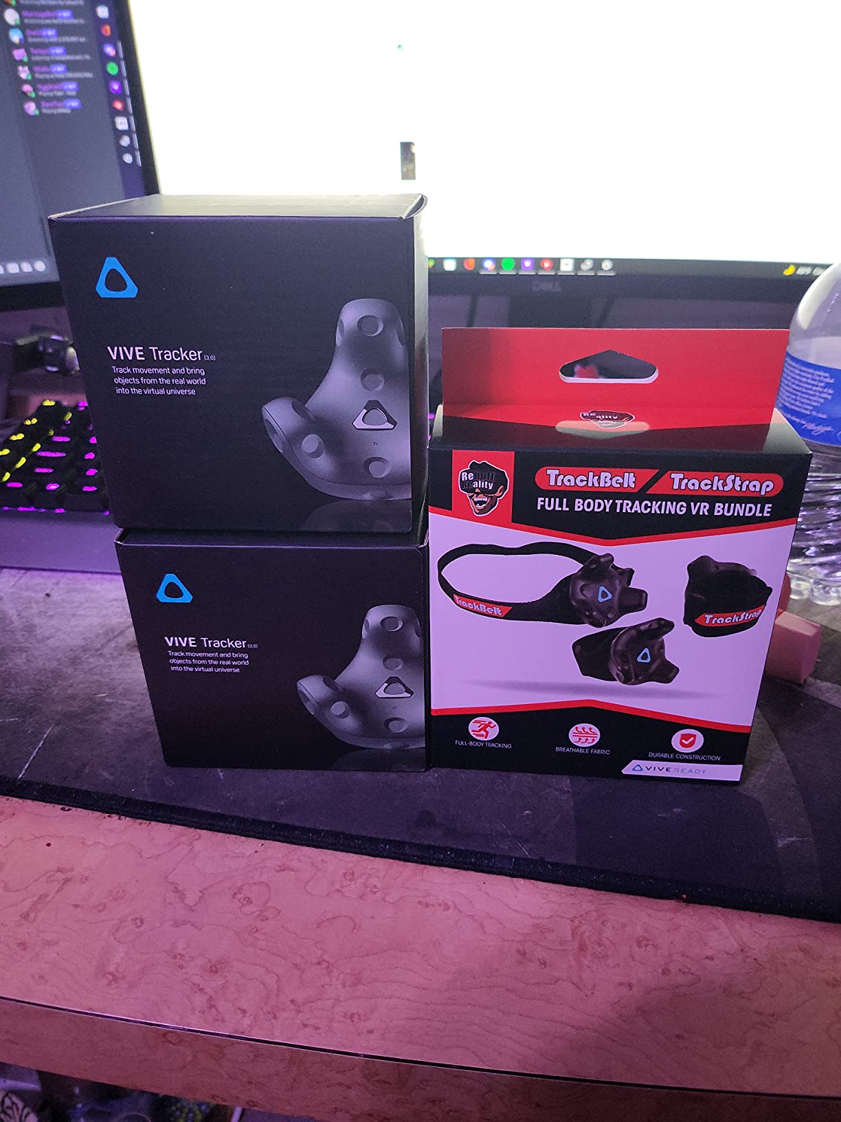 3 Pack Vive Tracker (3.0) - with HTC Vive SteamVR Base Station 2.0 for Vive Pro, Rebuff TrackBelt + 2 TrackStraps Full Body Tracking VR Bundle customer photo 1