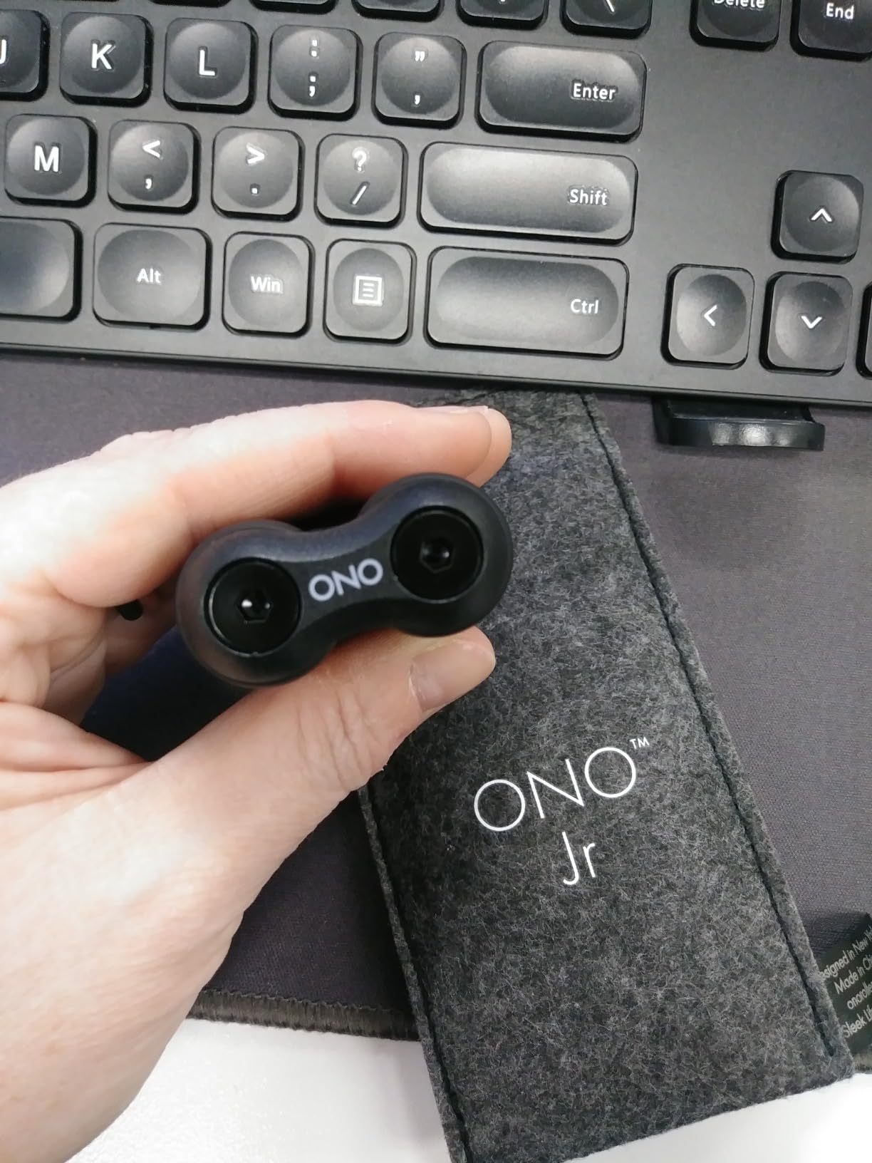 ONO Roller - Handheld Fidget Toy for Adults | Help Relieve Stress, Anxiety, Tension | Promotes Focus, Clarity | Compact, Portable Design (Black, Junior Size - ABS Plastic) customer photo 1