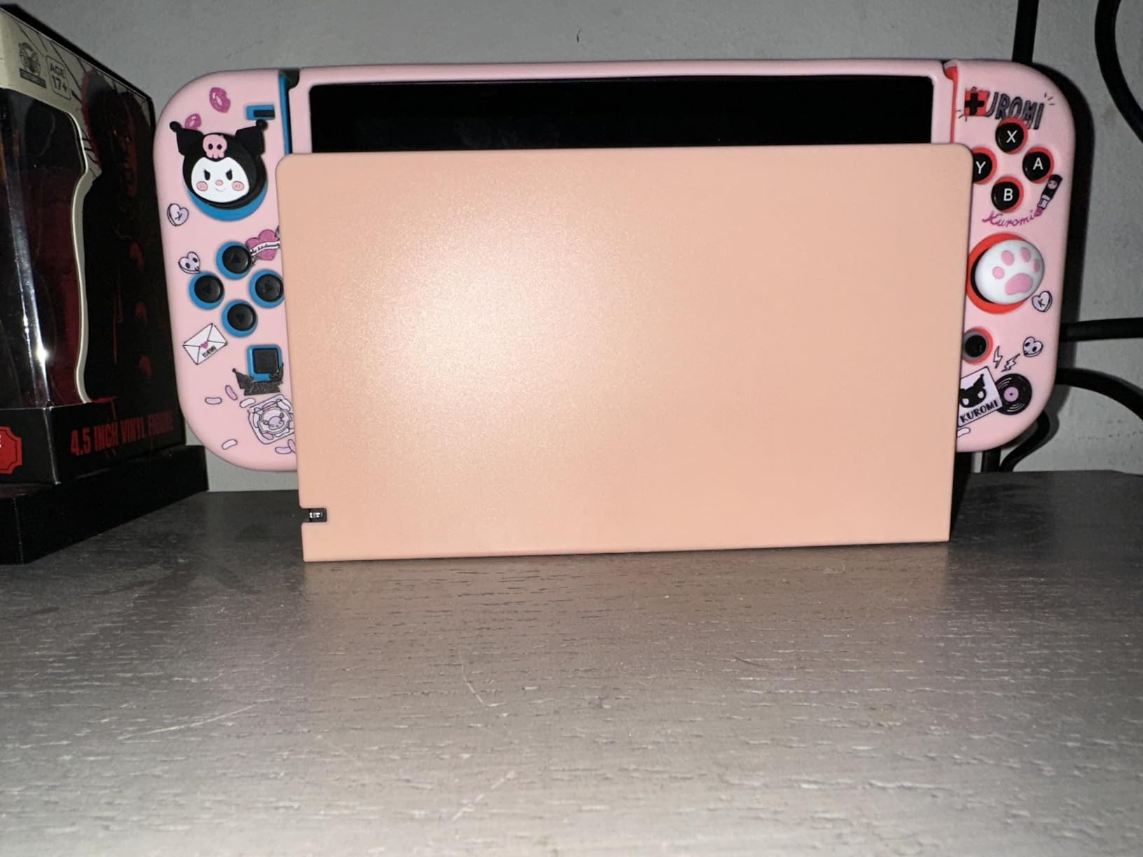 TIKOdirect Custom Faceplate Cover for Nintendo Switch Original Model Charging Dock, Hard PC Slim Shell Anti-Scratch [No Screwdriver Installation] for NS Docking Station, Pink customer photo 1