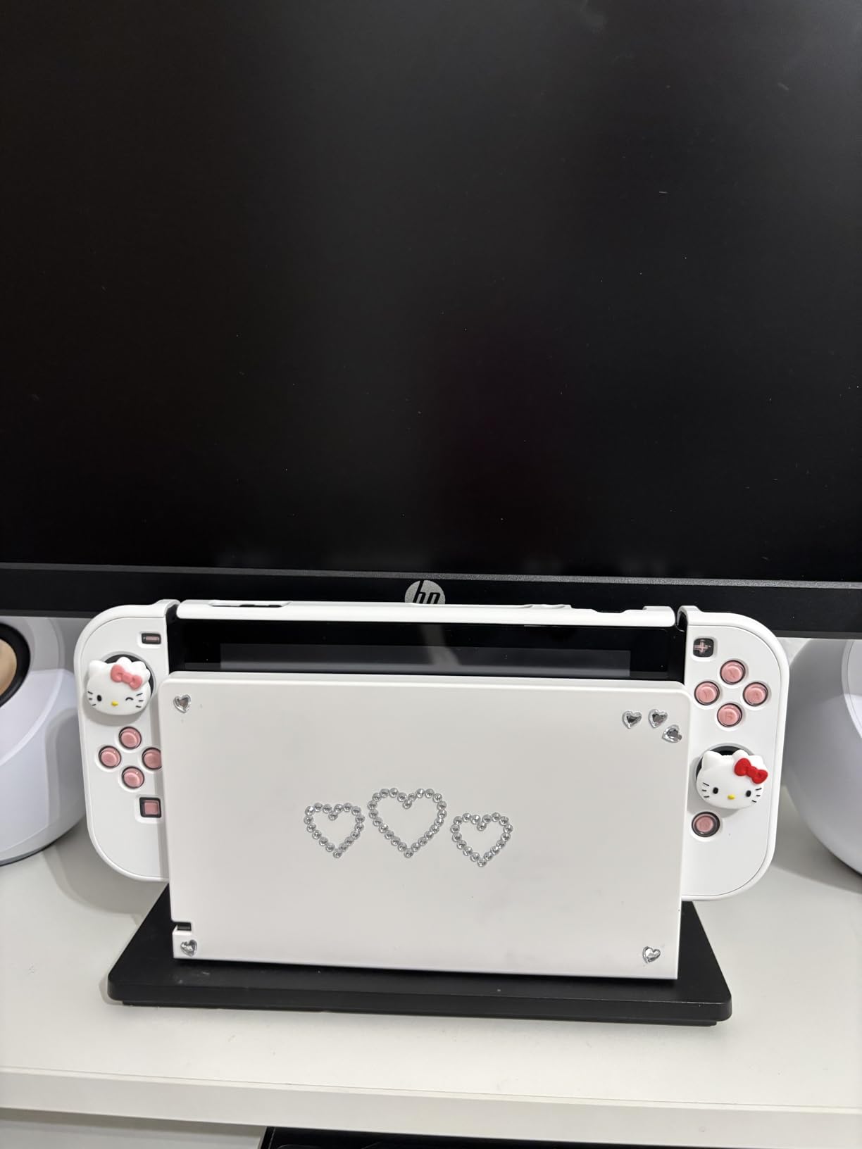 TIKOdirect Custom Faceplate Cover for Nintendo Switch Original Model Charging Dock, Hard PC Slim Shell Anti-Scratch [No Screwdriver Installation] for NS Docking Station, Pink customer photo 2