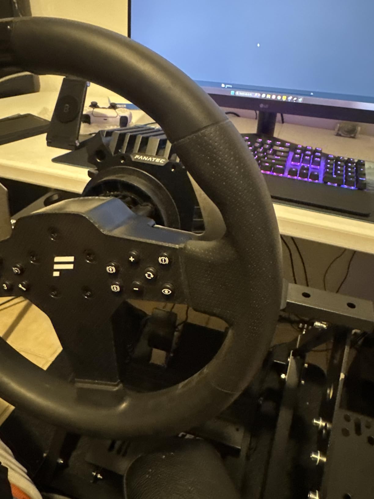 Marada X Frame Steering Wheel Stand Racing Sim Cockpit with Seat Slot Fit for Logitech G25 G27 G29 G920, for Thrustmaster T300 T248, for Fanatec, No Pedal & Shifter customer photo 2