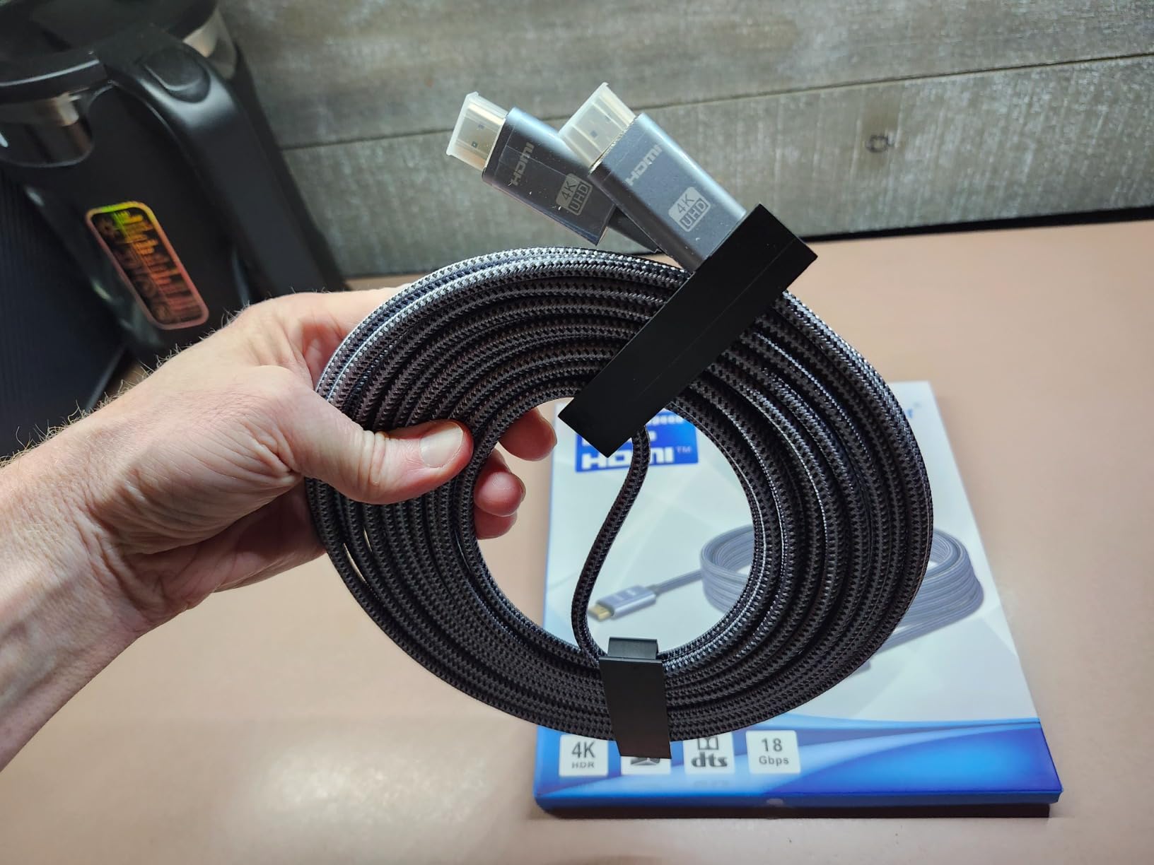 LEADSTAR HDMI Cable Fiber Optic 8K 4K 100 ft, 8K 60Hz / 4K 120Hz, 48Gbps High Speed Long HDMI 2.1 Cord Braided | Ultra HD, HDR10, 2160p, eARC, 3D, HDCP 2.2 | for Xbox, PS5, TV, Laptop, Monitor customer photo 1