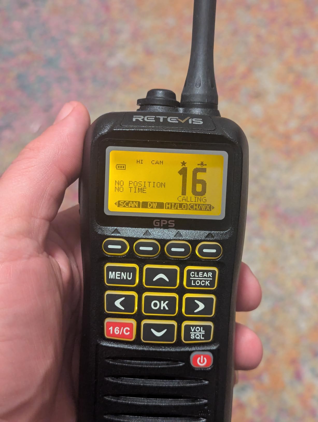 Retevis RM40 Marine Radio with GPS, DSC Distress Call, Mob Alarm, IP67 Waterproof Floating Handheld Radio, NOAA Weather Alert, 1500mAh Battery, International Channels, for Boats Sailing Coast Guard customer photo 1