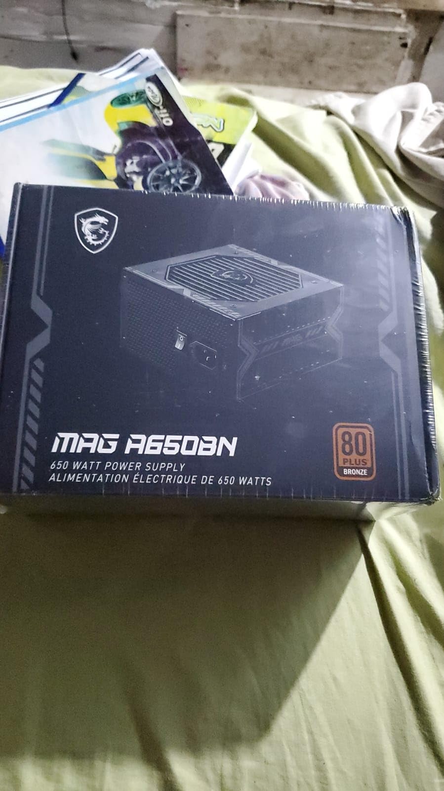 MSI MAG A650BN, Non-Modular Compact 650W Power Supply, 80+ Bronze, Low-Noise Fan, Active PFC Design, 5 Year Warranty customer photo 2