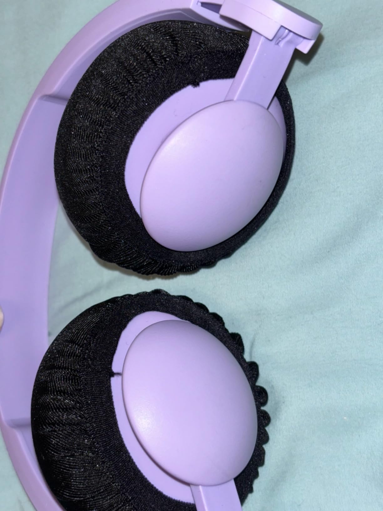 PChero Headphone Ear Pads Covers, 2 Pairs Washable Strechable Headset Earpad Cloth Cover for Gym, Training, Aviation, Racing, Gaming Over The Ear Headphones, Fit 3.5