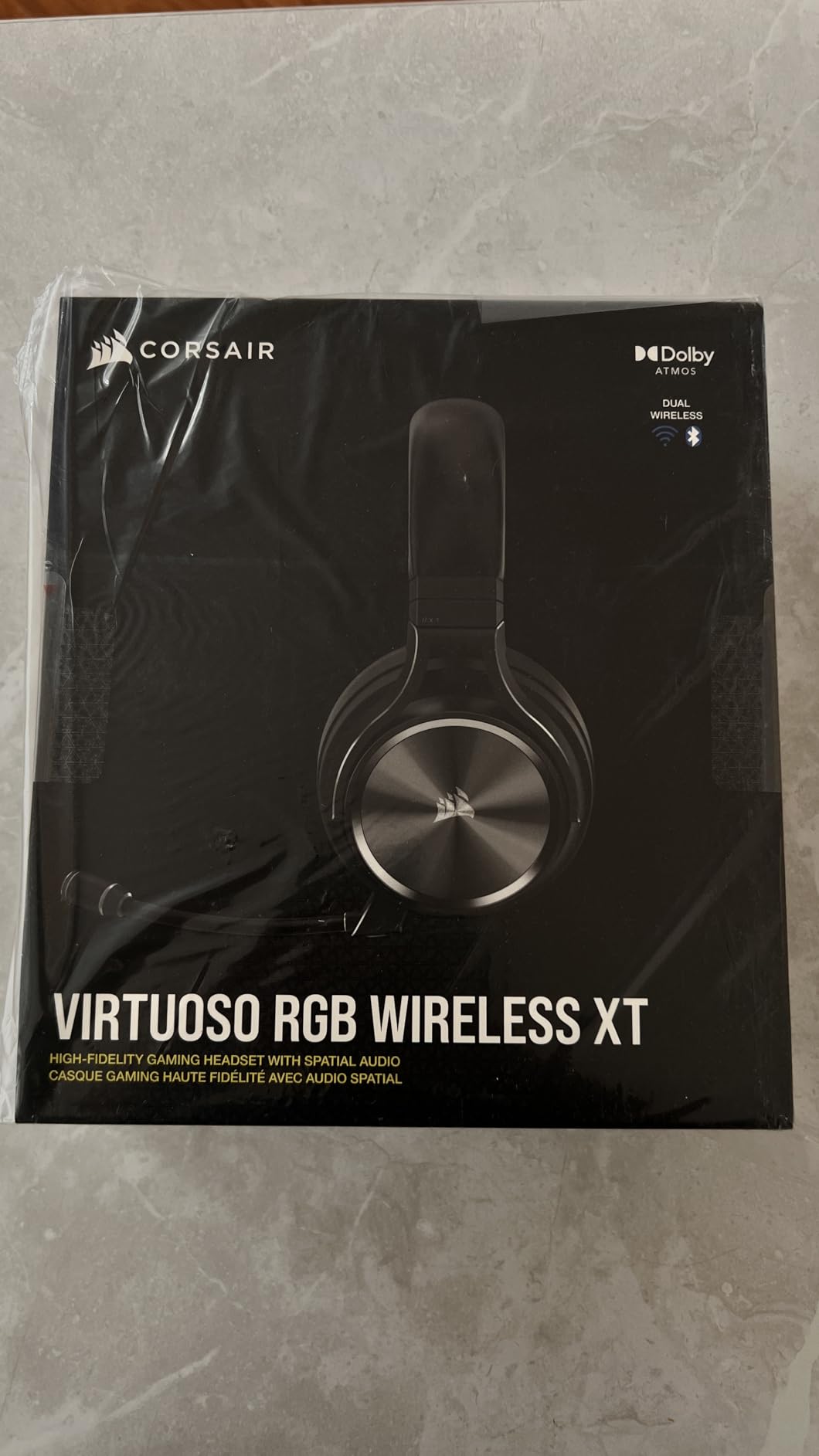 Virtuoso RGB Wireless XT Multiplatform Gaming Headset with Bluetooth - Dolby Atmos - Broadcast Quality Microphone - iCUE Compatible customer photo 2