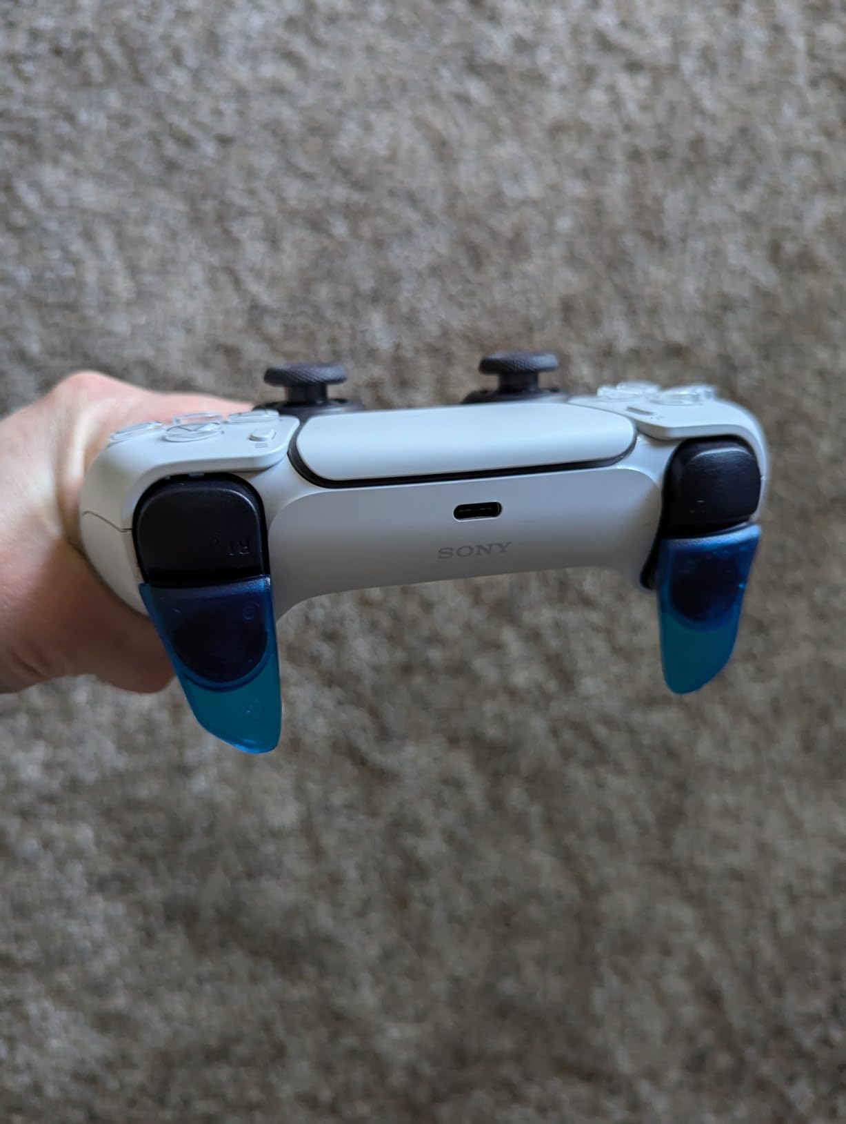 PlayVital Blade 2 Pairs Shoulder Buttons Extension Triggers for ps5 Controller, Game Improvement Adjusters for PS Portal Remote Player, Bumper Trigger Extenders for ps5 Edge Controller - Scarlet Red customer photo 2