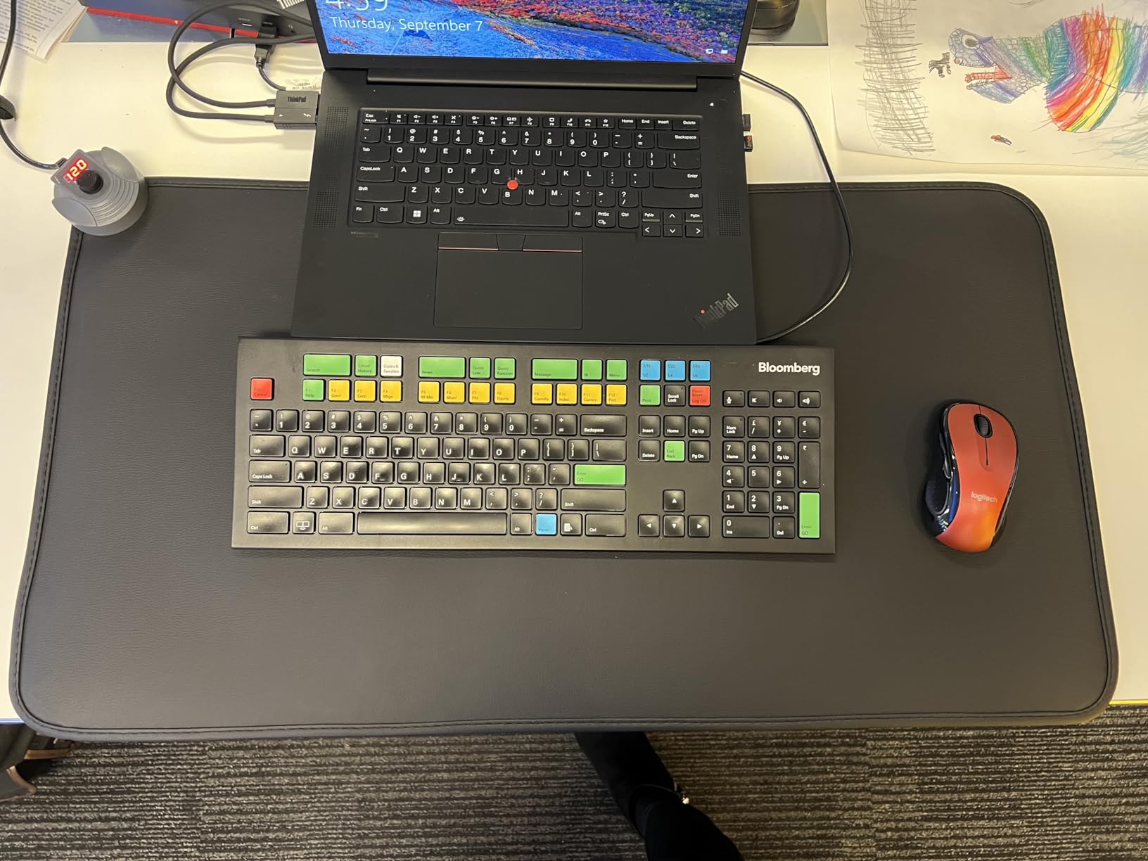 Mymyth Heated Desk Pad, Warm Mouse Pad, Foot Warmer - 8 Speeds Heated Control with Digital Display - 31.5''x17.5