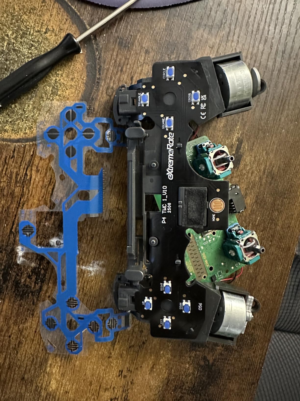 Whole Tactile Clicky Kit for PS4 Controller Shoulder Face Dpad Buttons, Custom Flashshot Button Stop Flex Cable, Mouse Click Kit for PS4 Controller CUH-ZCT2 JDM-040/050/055 customer photo 1