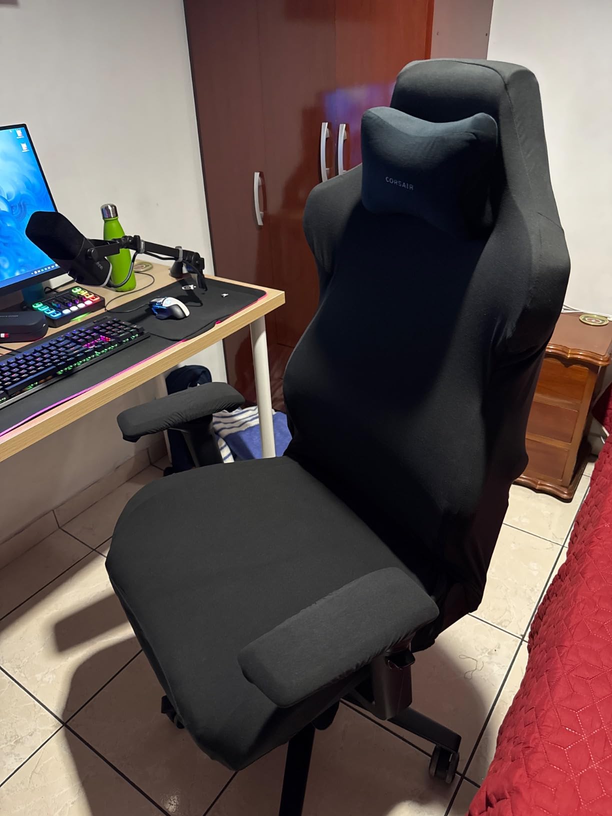 NarSea Gaming Chair Cover, Gaming Chair seat Cover 4pc/Set Office Chair Cover Stretchable with armrest/Back Covers/Chair seat Cover, Gamer Chair Cover of Computer Video Game Office Chair Cover customer photo 2