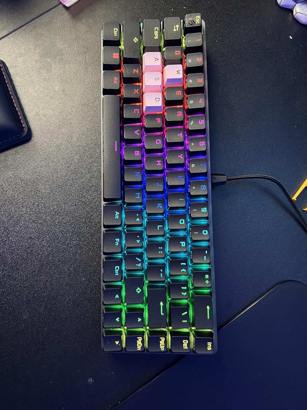ASUS ROG Falchion NX 65% Wireless RGB Gaming Mechanical Keyboard | ROG NX Red Linear Switches, PBT Doubleshot Keycaps, Wired / 2.4G Hz, Touch Panel, Keyboard Cover Case, Macro Support customer photo 1