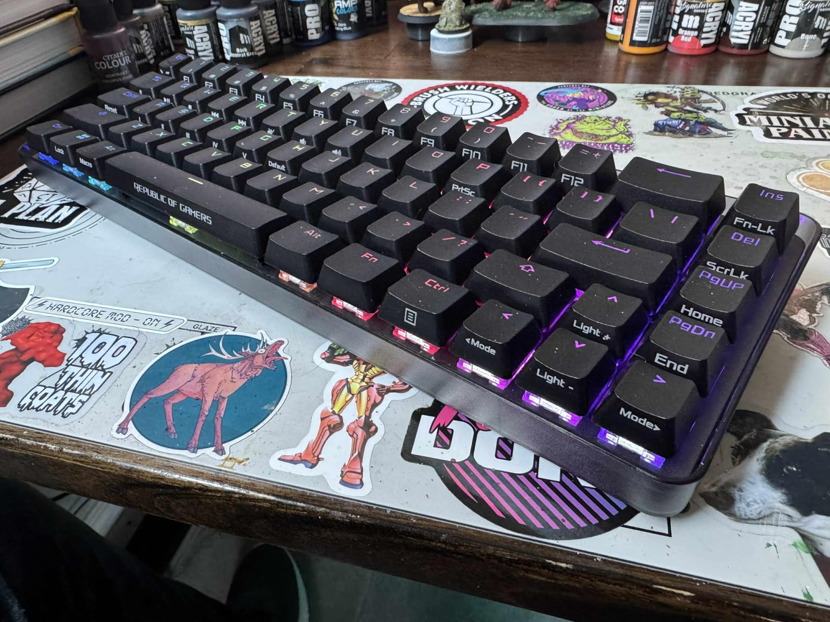 ASUS ROG Falchion NX 65% Wireless RGB Gaming Mechanical Keyboard | ROG NX Red Linear Switches, PBT Doubleshot Keycaps, Wired / 2.4G Hz, Touch Panel, Keyboard Cover Case, Macro Support customer photo 2