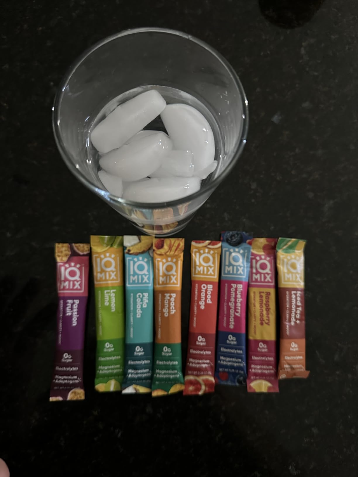 IQMIX Hydration Electrolyte Powder - 4-in-1 Formula for Hydration, Mental Clarity, Mood & Recovery - Sugar-Free, Keto Drink Mix with Magnesium L-Threonate & Lion's Mane - 8-Count Sampler (All Flavors) customer photo 1