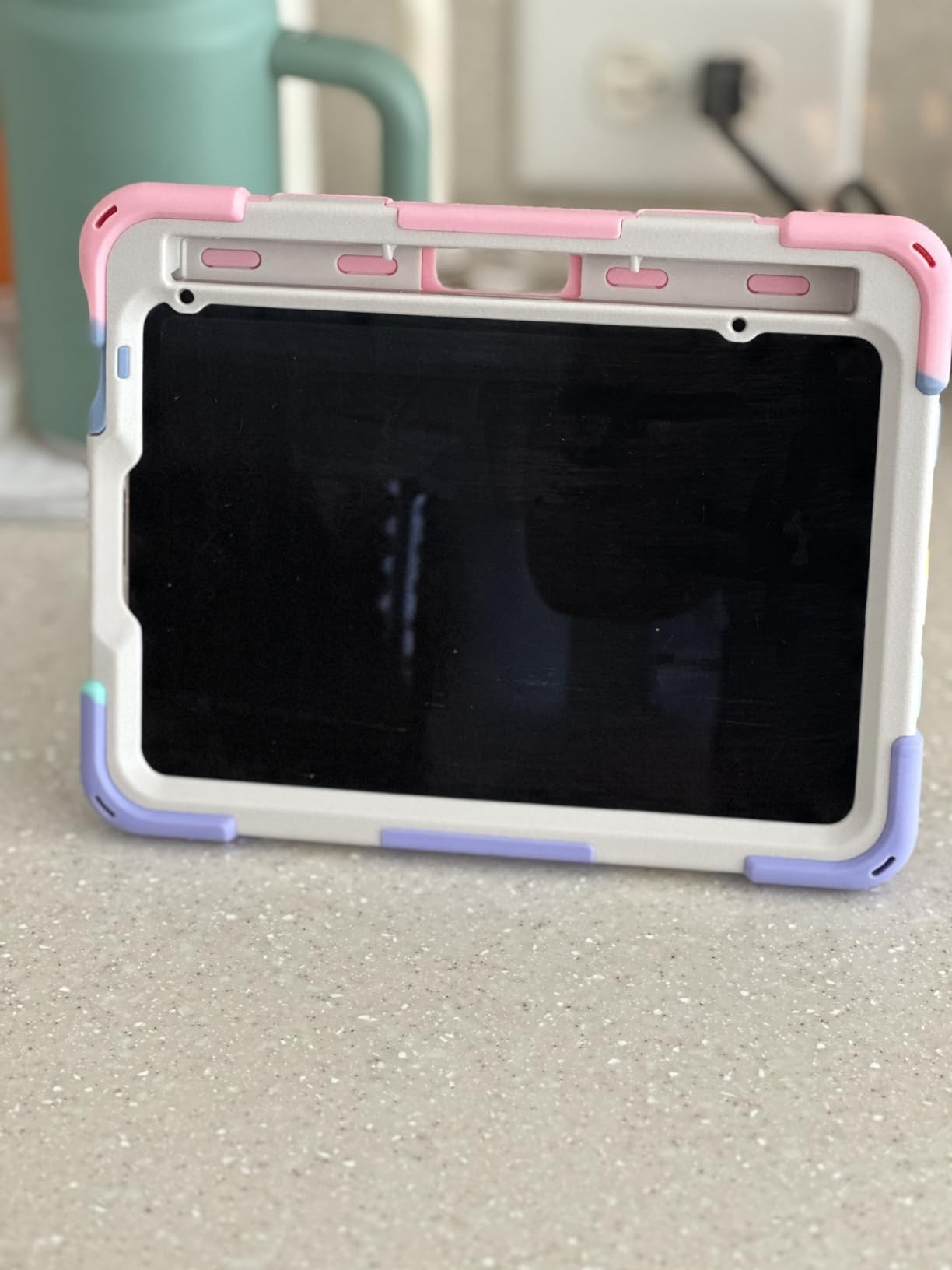 BATYUE Case for iPad mini 7 A17 Pro 2024/iPad Mini 6 2021 8.3 Inch with Pencil Holder, 360 Rotating Stand, Shoulder Strap, Handle Grip, Shockproof Rugged Case for iPad mini 7th/6th Gen, Black customer photo 1