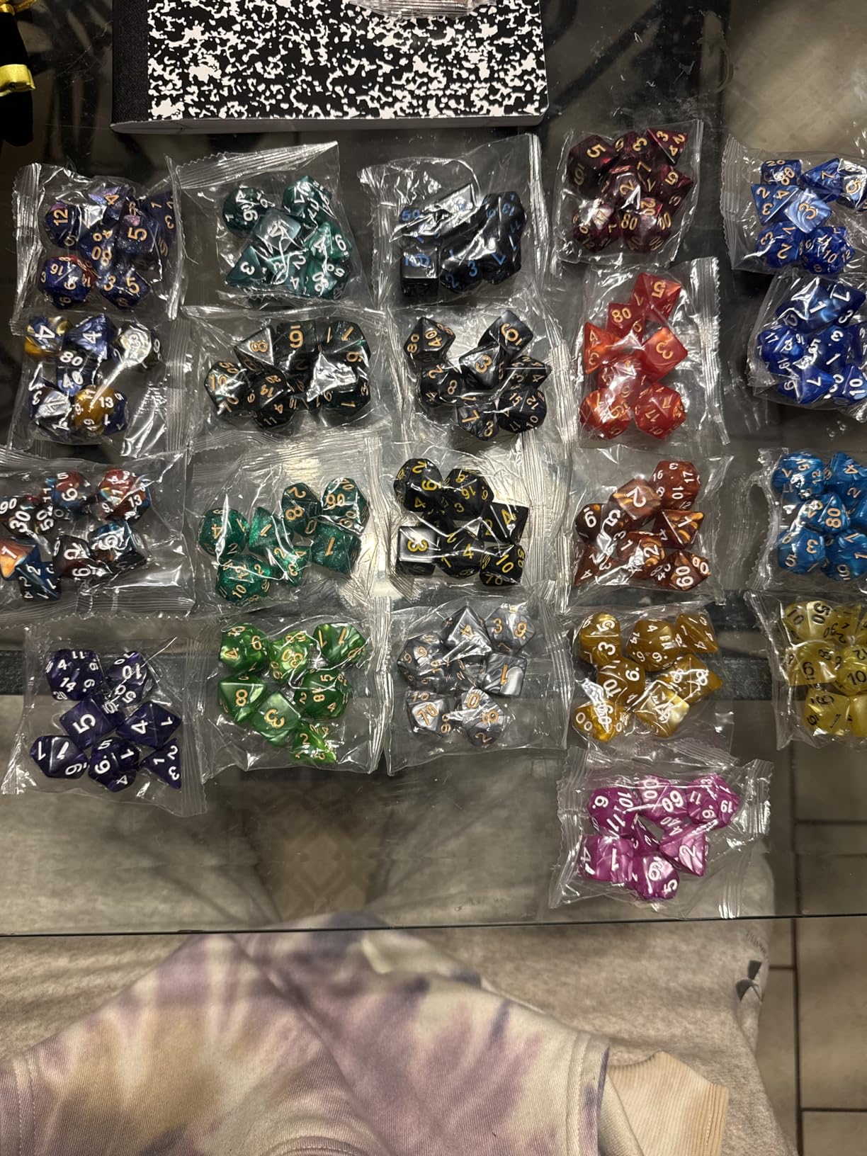 CiaraQ DND Dice Sets - 26 X 7 Polyhedral Dice (182pcs) with a Large Drawstring Bag customer photo 2