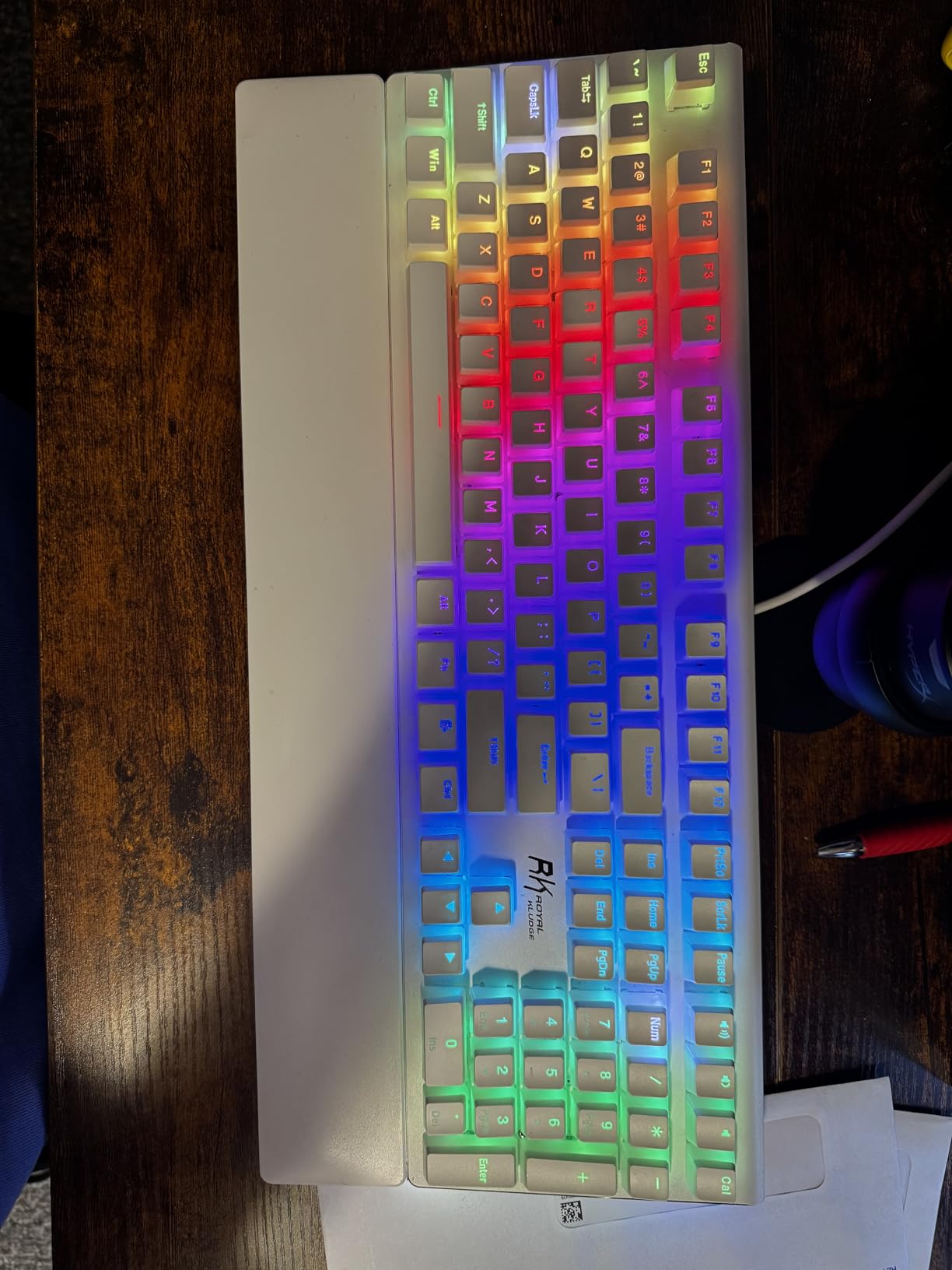 Womier Pudding Keycaps, PBT Shine Through Keycaps 165 Keys Set Custom Key caps Set OEM Profile, Universal Compatiability for 100%, 75%, 65%, 60% Keyboard-Black customer photo 1