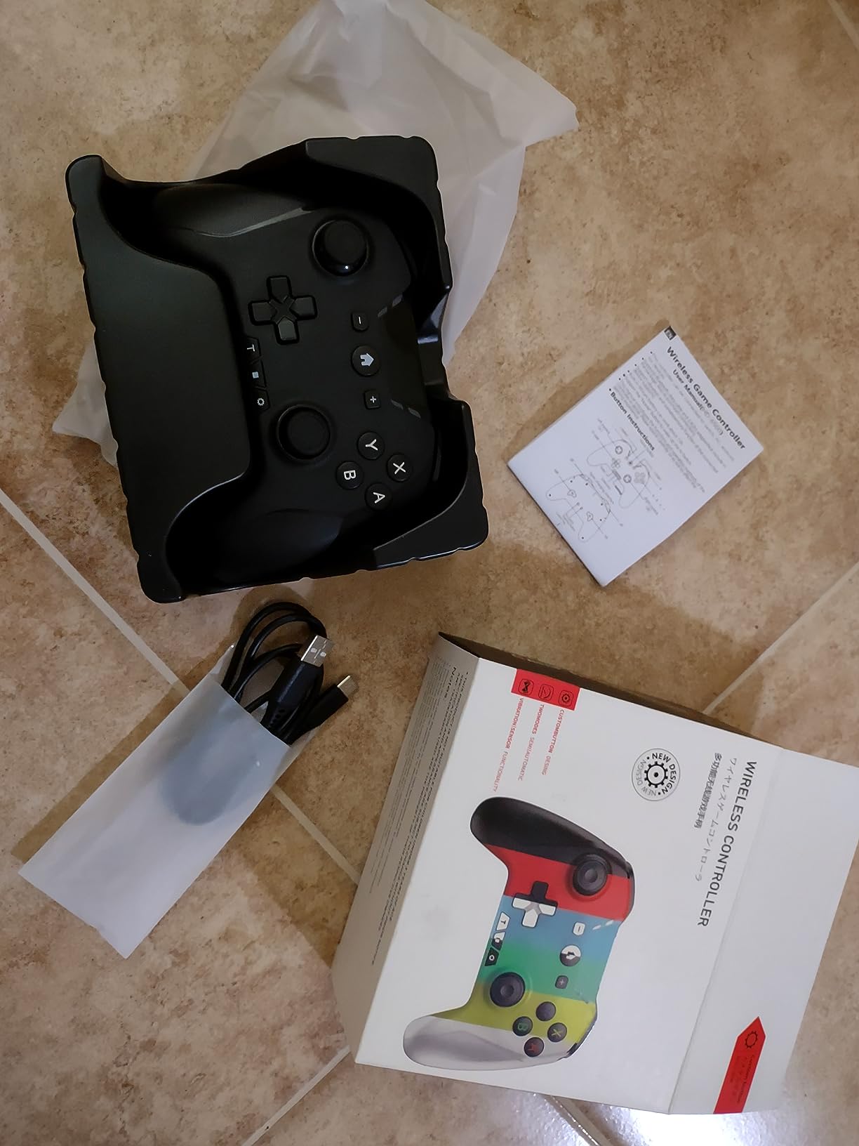 Bluetooth Controller for Switch/Mac/PC/Steam/Mobile Phone/iOS/Android//TV/iPad/Table/Apple Arcade MFi Games, switch pro controller wireless with Adjustable Dual Motion,Turbo,Macros,6-Axis,Wake Up for Black Myth: Wukong customer photo 2