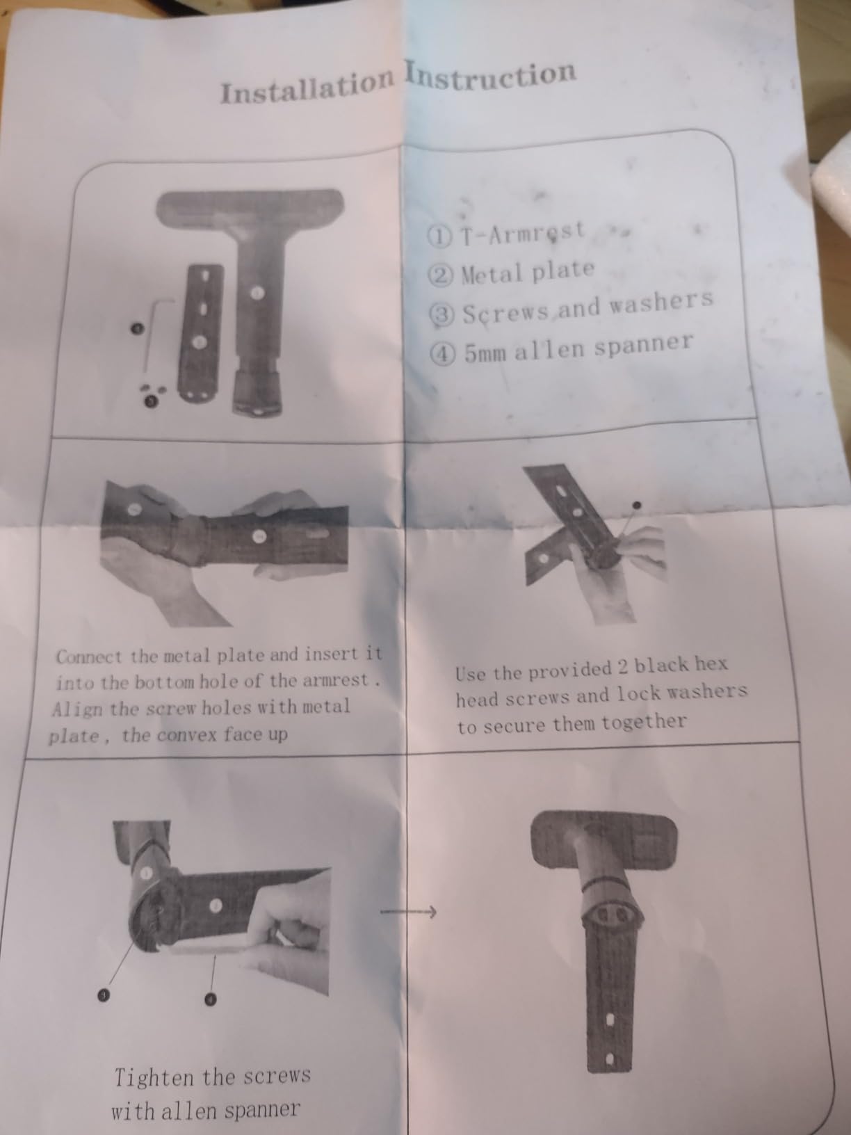 3D Adjustable T-Arms Armrest Pair Upright Bracket Replacement Parts Fits Most Office Gaming Chairs customer photo 2