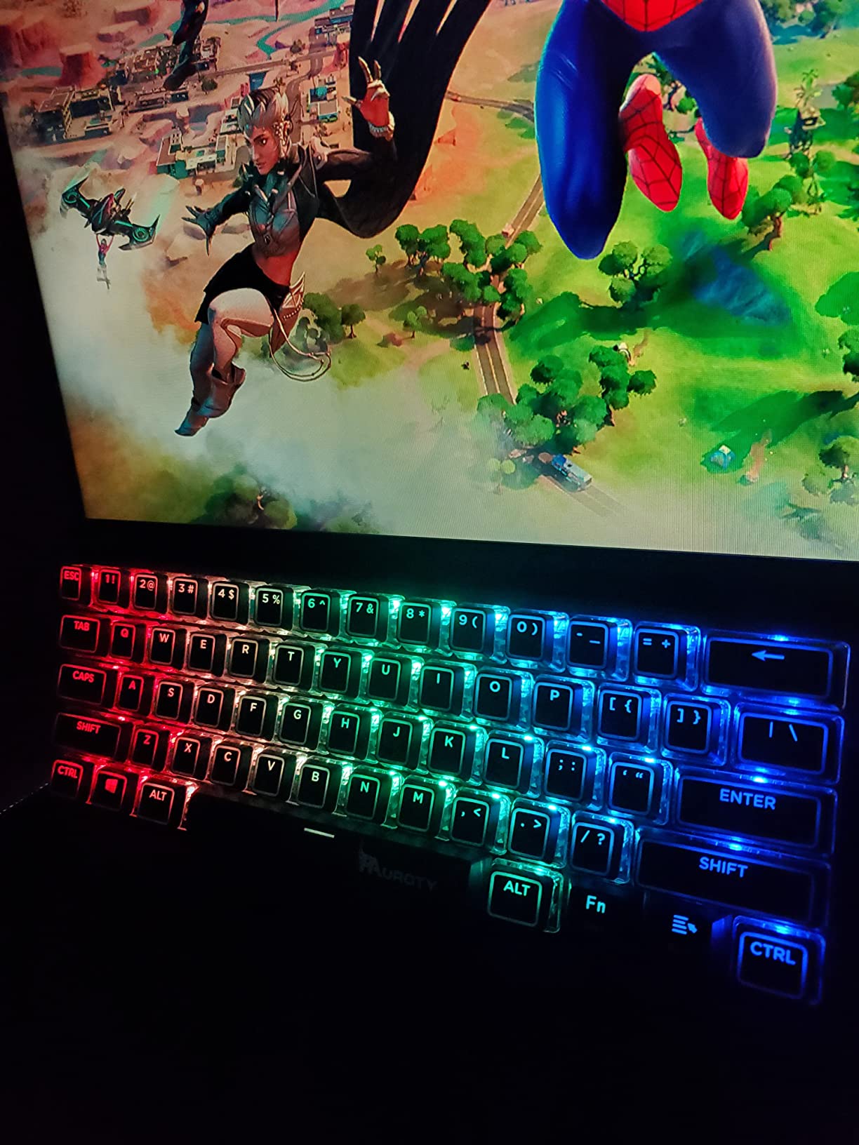 Pauroty 60% Wireless Mechanical Keyboard, Triple Mode 2.4G/USB-C/Bluetooth Gaming Keyboard, RGB Backlit, Clicky Blue Switch, 61 Keys Rechargeable Mini Wireless Keyboard for iPad Mac PC Xbox customer photo 1
