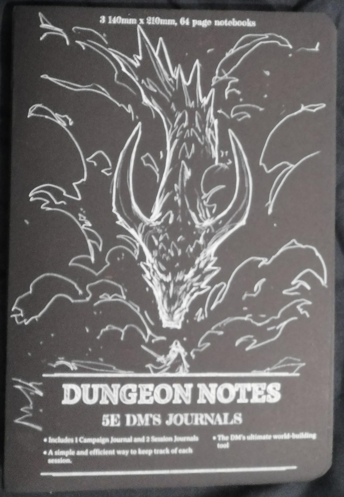 DUNGEON CRAFT Players Journals Detailed RPG Character Notebook: Yellow, for Dungeons and Dragons Fifth Edition Roleplaying Campaign Notebook - 3 Pack 5.63x8.27 Inch customer photo 1