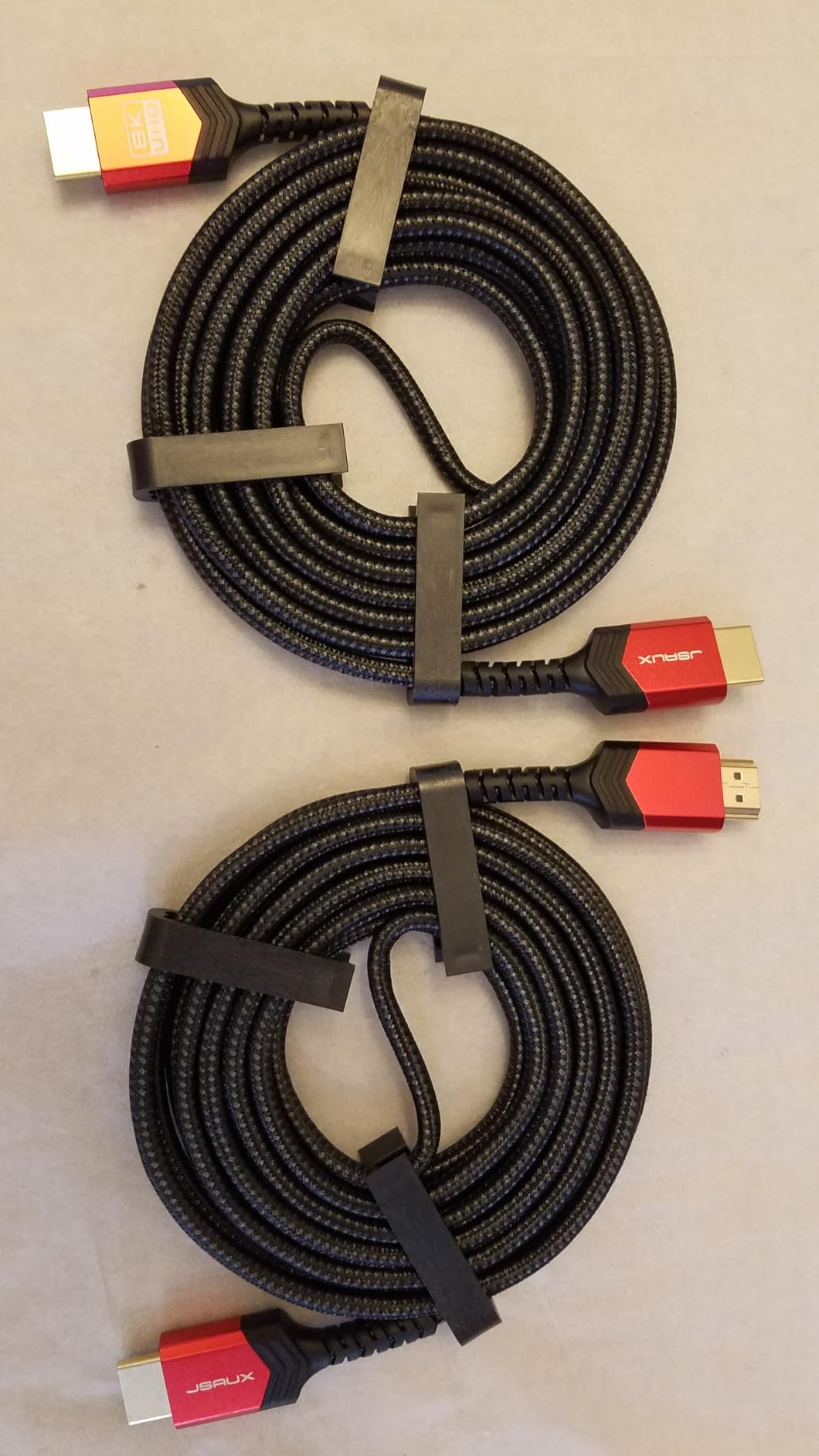 JSAUX 8K HDMI Cables 2.1 10FT 2-Pack 48Gbps Ultra High Speed Cords(8K@60Hz 7680x4320, 4K@120Hz) eARC HDR10 HDCP 2.2 & 2.3 3D, Compatible with PS5/PS4/X-Box/Roku TV/HDTV/Blu-ray/LG/Samsung QLED customer photo 1