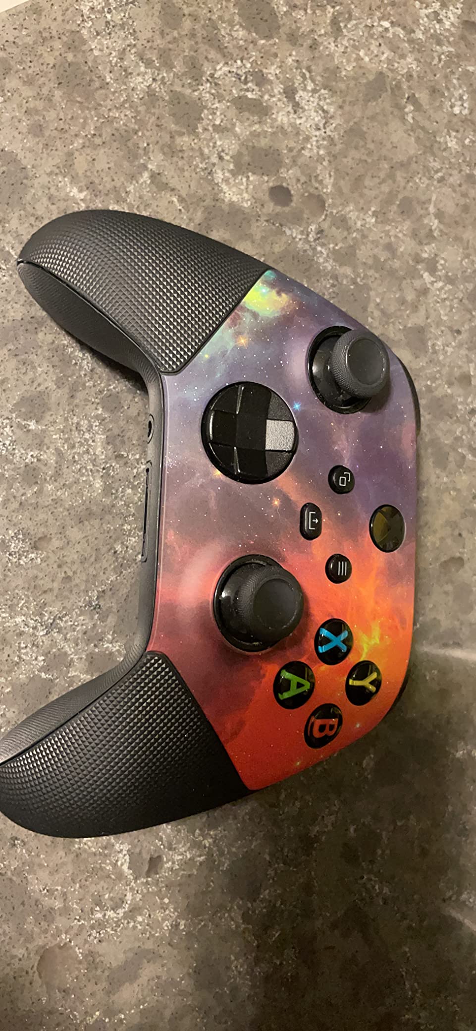 eXtremeRate ASR Version Redesigned Shell for Xbox Core Wireless Controller - Performance Rubberized Grip, Anti Sticks Rubbing Rings - Custom Faceplate for Xbox Series X & S Controller - Nebula Galaxy customer photo 2