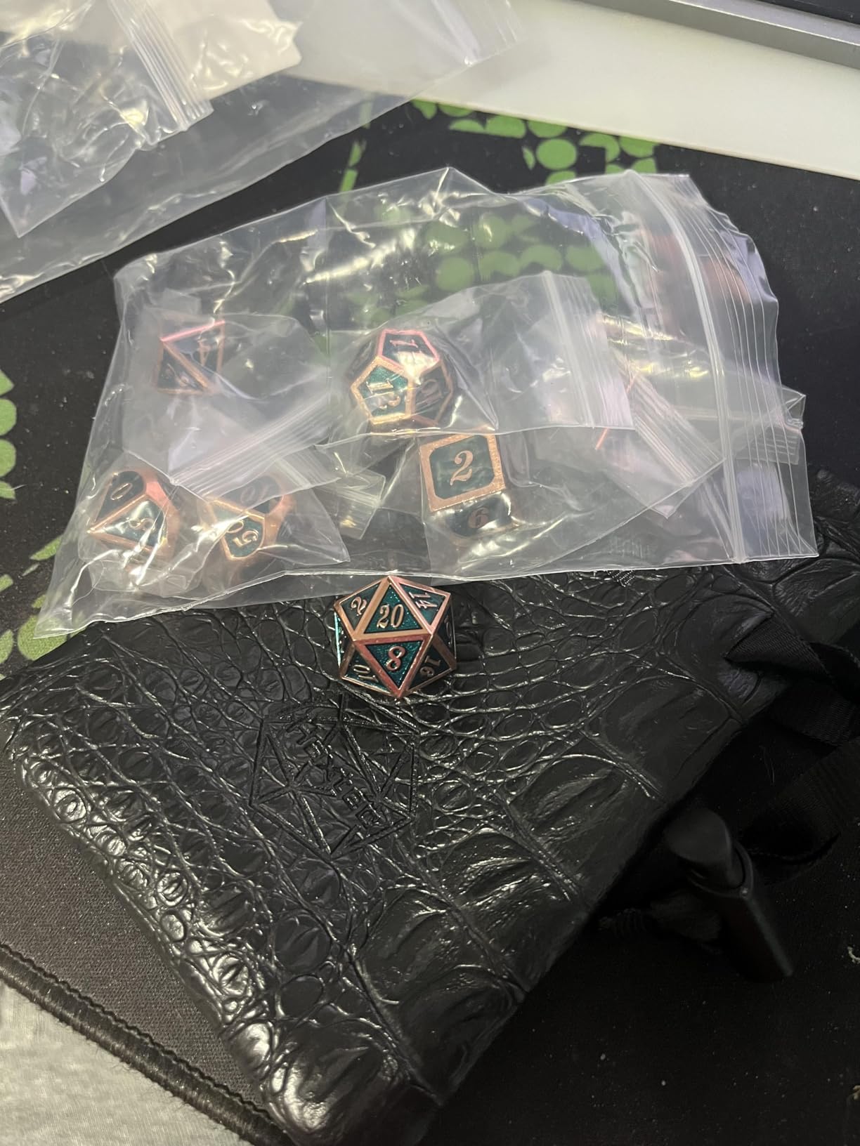 Haxtec Bloodstained Metal DND Dice Set Blood Polyhedral D&D Dice Compatible with Dungeons and Dragons Gift TTRPG customer photo 2