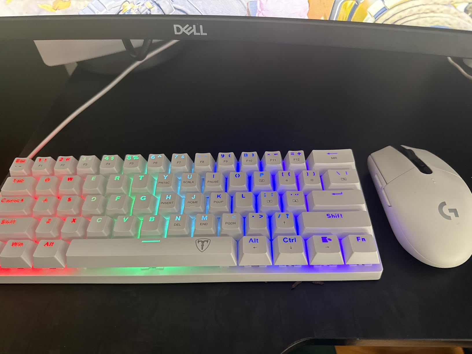 Portable 60% Mechanical Gaming Keyboard, Wired Keyboard with Blue Switches, LED Customization Backlit, 61 Keys Ultra-Compact Mini Office Keyboard for PC/Mac/Xbox, Easy to Carry On Trip-Black customer photo 1