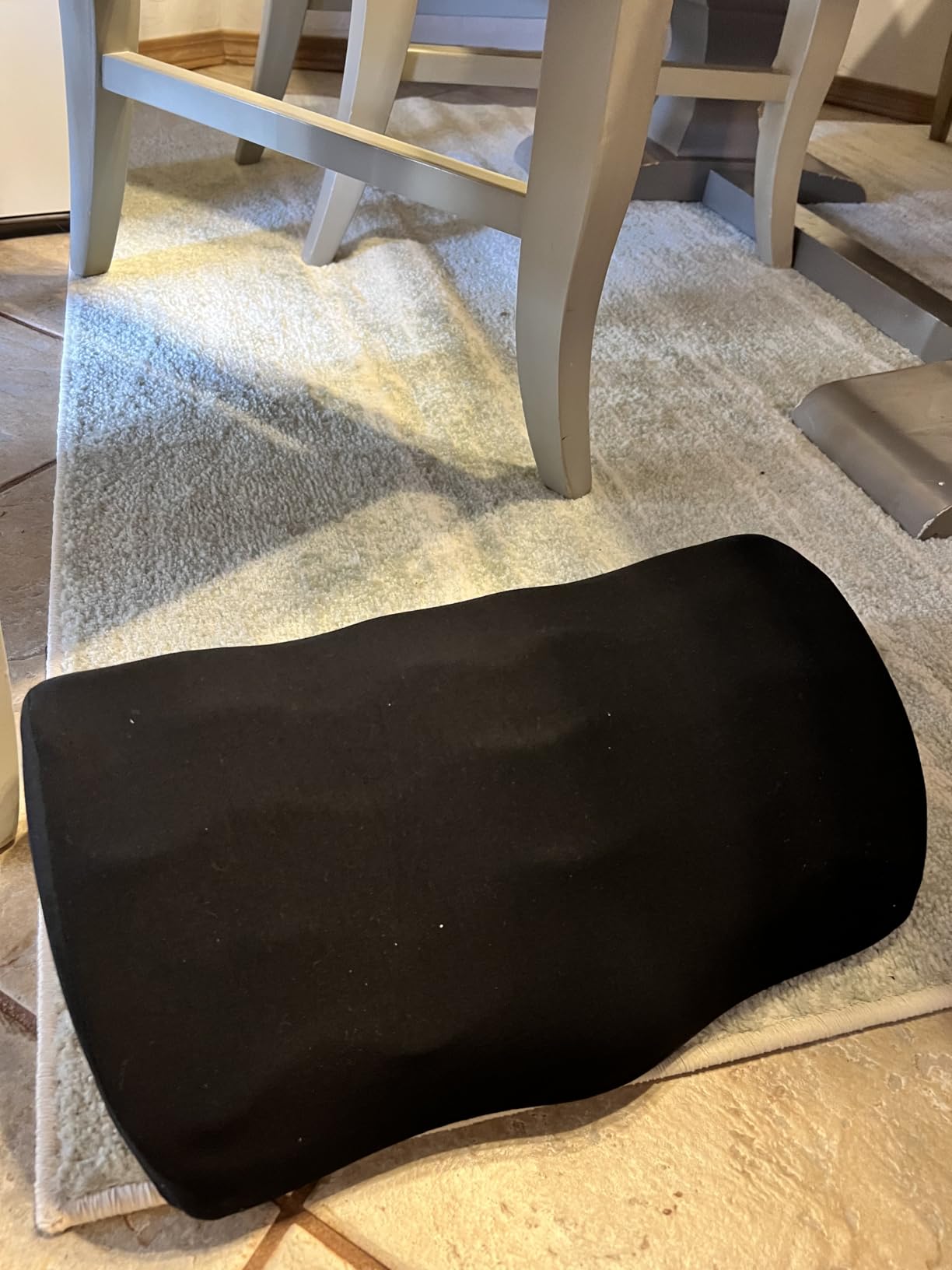 C CUSHION LAB Ergonomic Foot Rest for Under Desk - Patented Massage Ridge Design Memory Foam Foot Stool Pillow for Work, Home, Gaming, Computer, Office Chair - Footrest for Back and Hip Pain Relief customer photo 1