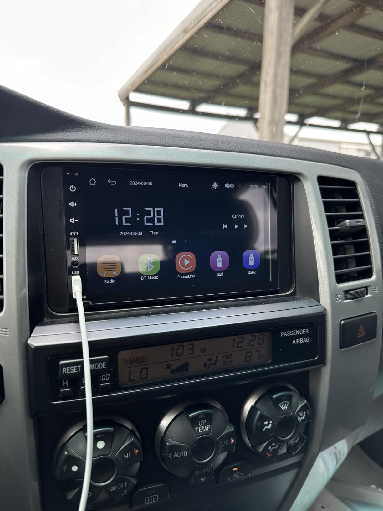 Leadfan Double Din Car Stereo Radio Support Apple Carplay&Android Auto, 7inch HD Touchscreen Double Din Radio with Bluetooth, Car Audio Receivers, Camera, MirrorLink, FM Radio, 2 USB/TF/AUX/Subwoofer customer photo 1