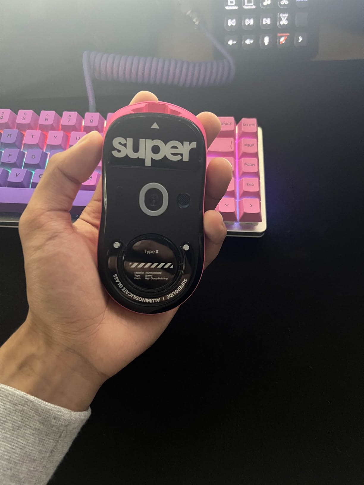Superglide Glass Mouse Skates - Super Smooth Glide, Polished Round Edge, Super Fast Gaming Mouse Feet with Durable Sole for Universal 6mm + 9mm 12pcs (Type-S, White) customer photo 2