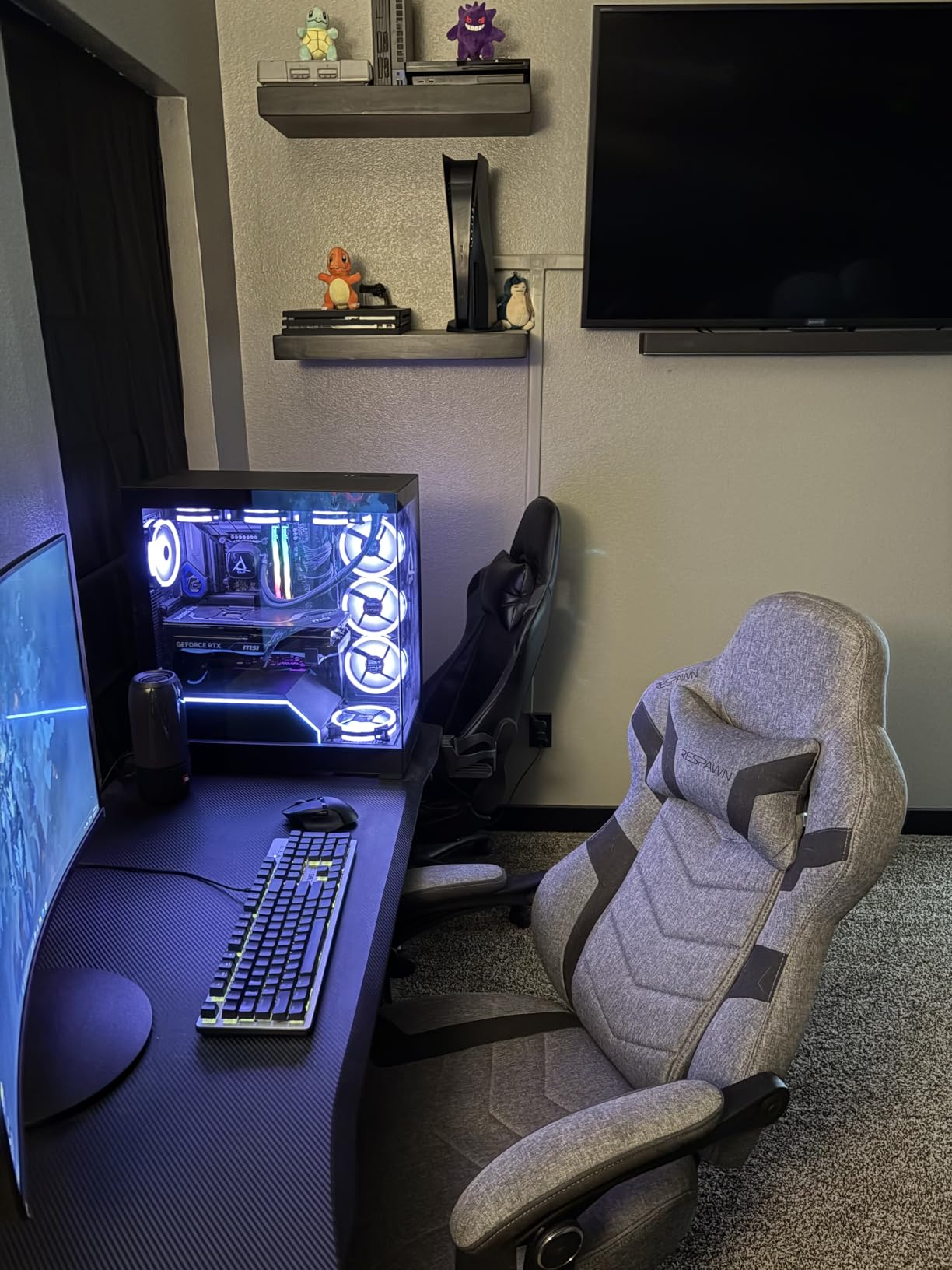 RESPAWN 110 Pro Ergonomic Gaming Chair with Footrest for Adults - Comfortable Office Gaming Recliner with Lumbar Support and Headrest, Racing Style Video Game Chairs for Computer Gamer - Black customer photo 2