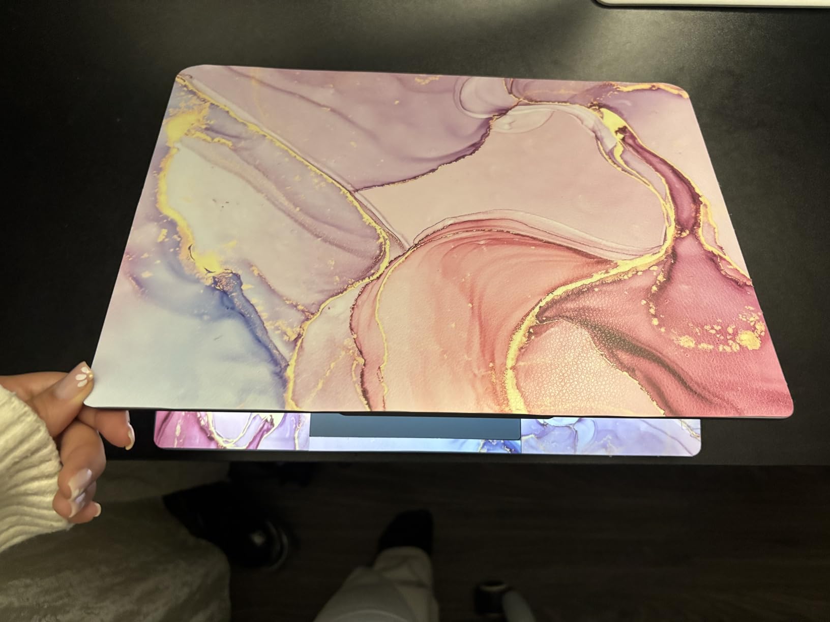 Laptop Skin Sticker Decal 15-15.6 Inches, Universal Reusable Vinyl Sticker for 12.1 13 13.3 14 15.4 Inches Netbook/Notebook PC, Waterproof & Scratch-Resistant (Colorful Marble) customer photo 2