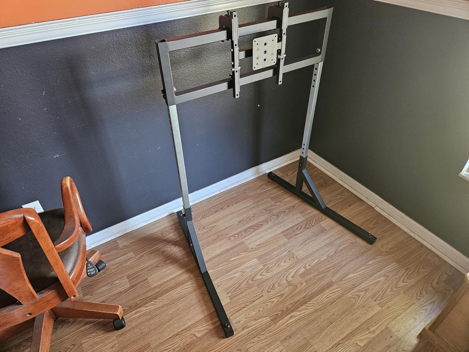 SimFab Single TV Floor Stand for Racing and Flight Simulators Model HD | TV Set Mount Bracket Style 40, 42, 47, 49, 55, 65 TVs (Single TV Stand, Heavy Duty Mount Bracket) customer photo 1