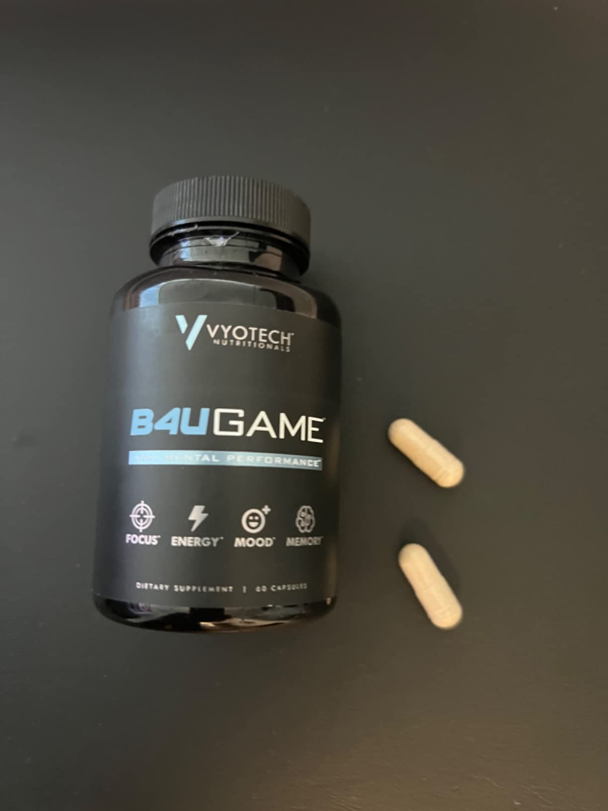 B4UGAME Brain Booster Supplement | Max Mental Performance | Nootropic for Focus, Clarity, Memory, Mood, Energy & Concentration | DMAE, L-Tyrosine, Alpha-GPC, S7® Blend | 3rd Party Tested | 60 Capsules customer photo 2