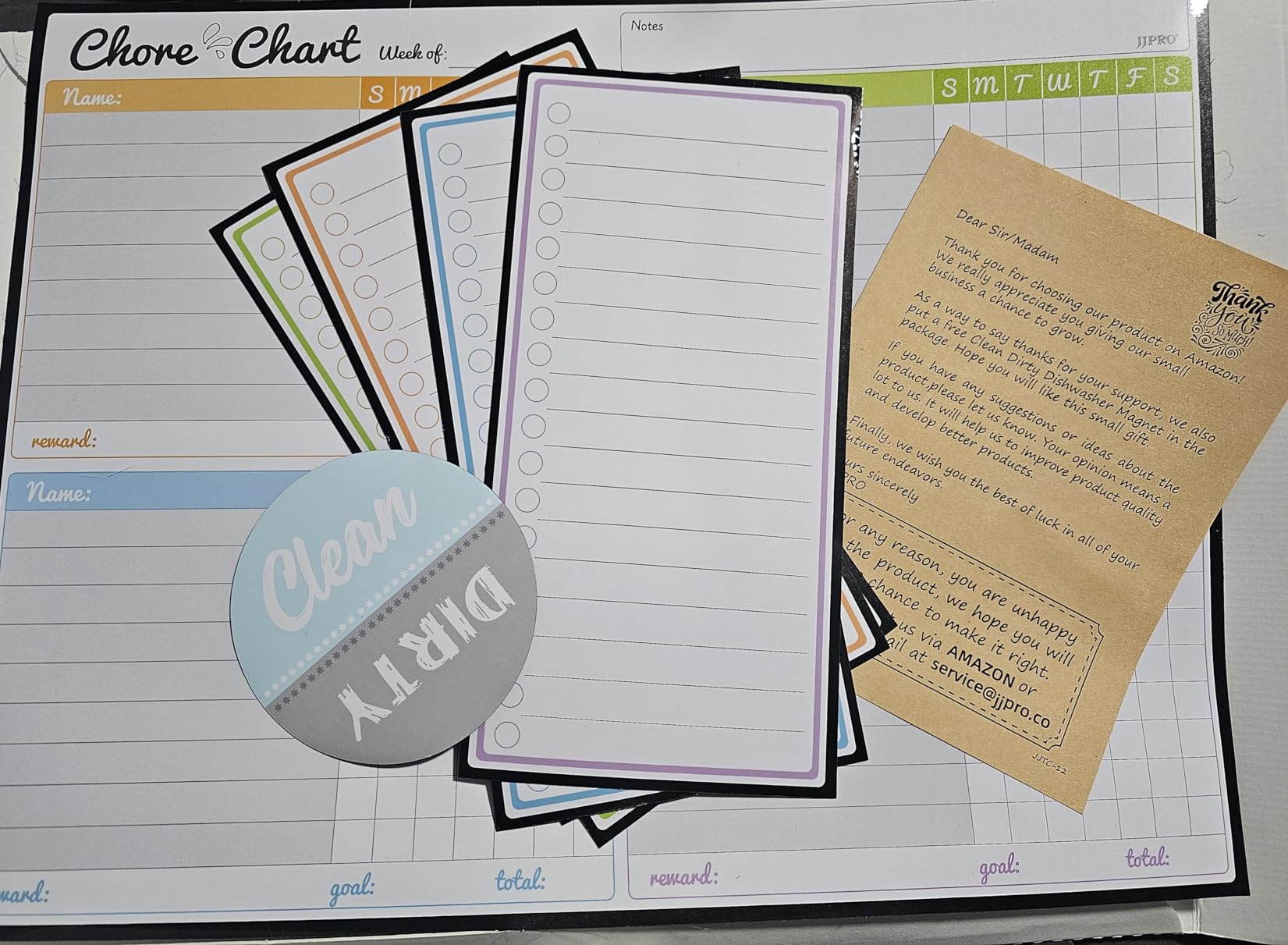 JJPRO Magnetic Dry Erase Monthly Calendar and Weekly Whiteboard for Fridge-Monthly Planner,Weekly Dry Erase Board for Refrigerators,One Bonus Notepad/to Do/Grocery List customer photo 2