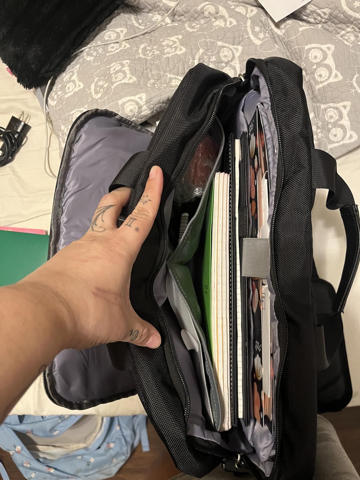 Laptop Bag 17.3 Inch Laptop Briefcase Large Waterproof Laptop Case for Men Women Business Office Work Computer Bag 17 Inch Adjustable Shoulder Messenger Bag, Black customer photo 1