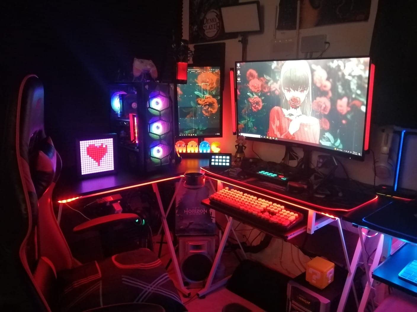 LED Light Pixel Display Panel Suit for RGB Light Bars, Smart App Control with Cool Animation Desk Setup for PC, TV, Gaming Room Decor customer photo 2