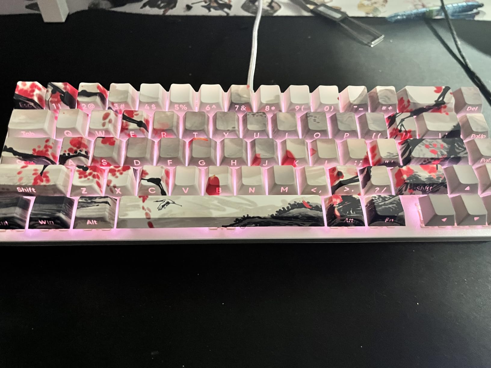 GLORIOUS GMMK 2 Gaming Barebones Keyboard - Hot Swappable TKL DIY, Compact Mechanical Keyboard Kit- Wired, RGB Backlit,- PC Setup Accessories- 65%, Pink customer photo 1