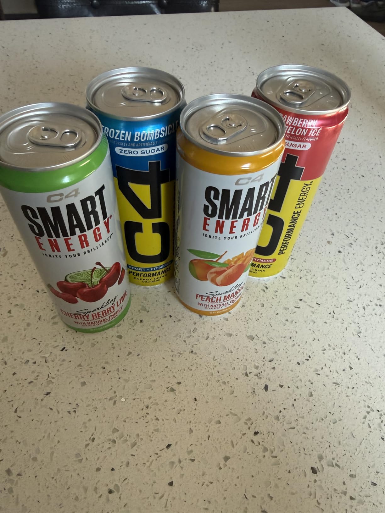 C4 Energy & Smart Energy Drinks Variety Pack, Sugar Free Pre Workout Performance Drink With No Artificial Colors or Dyes, Zero Calorie, Coffee Substitute or Alternative, 4 Flavor Variety 12 Pack customer photo 1