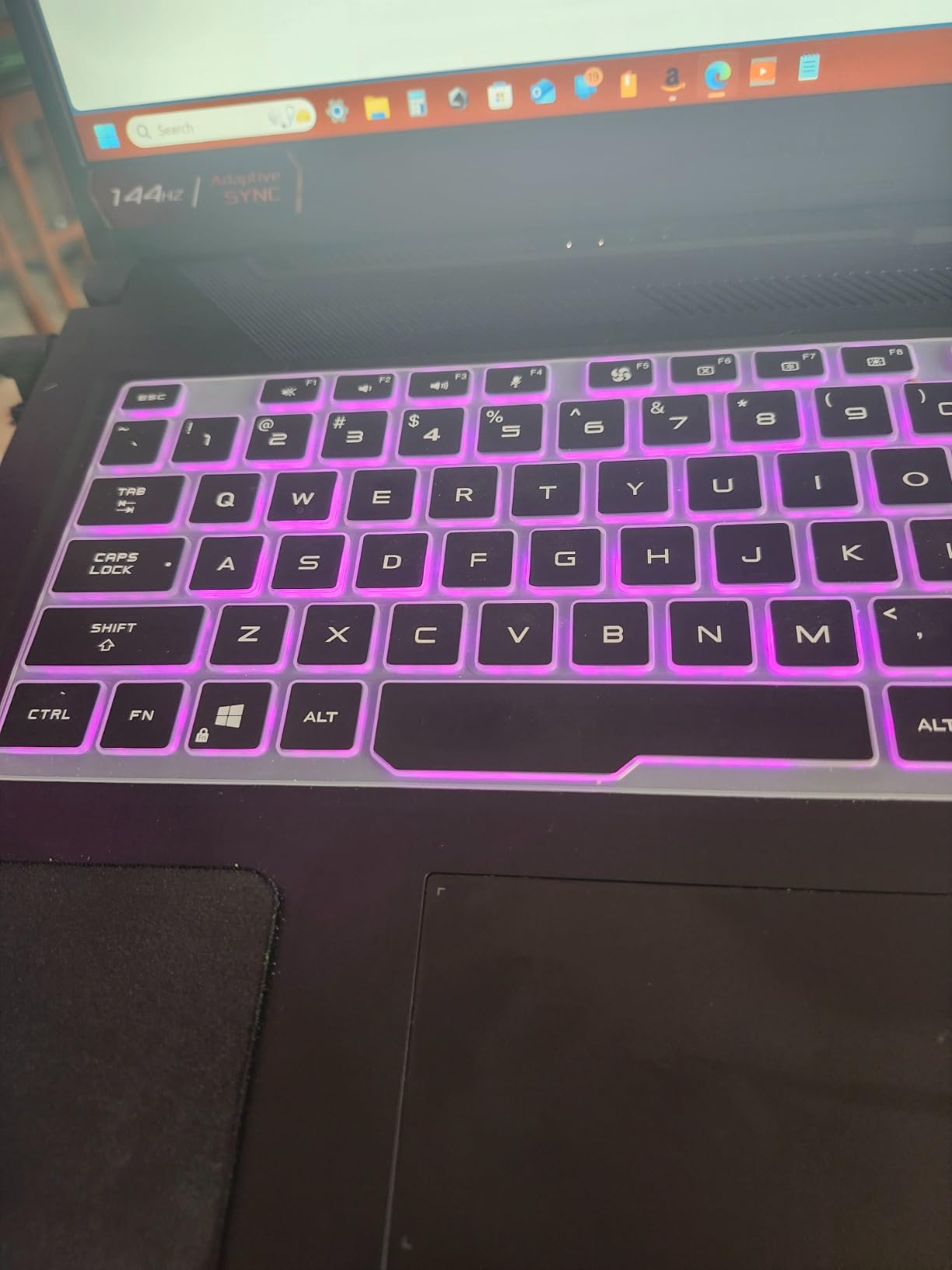 Keyboard Cover for ASUS TUF Gaming F15 FX506LH / TUF Gaming A15 TUF506IU-ES74 TUF506IV-AS76 FA506IH-AS53, ASUS TUF-F17 A17 TUF706IU FX706LI-ES53 RS53 FX706HC FX706HE Laptop Keyboard Skin, Black customer photo 1