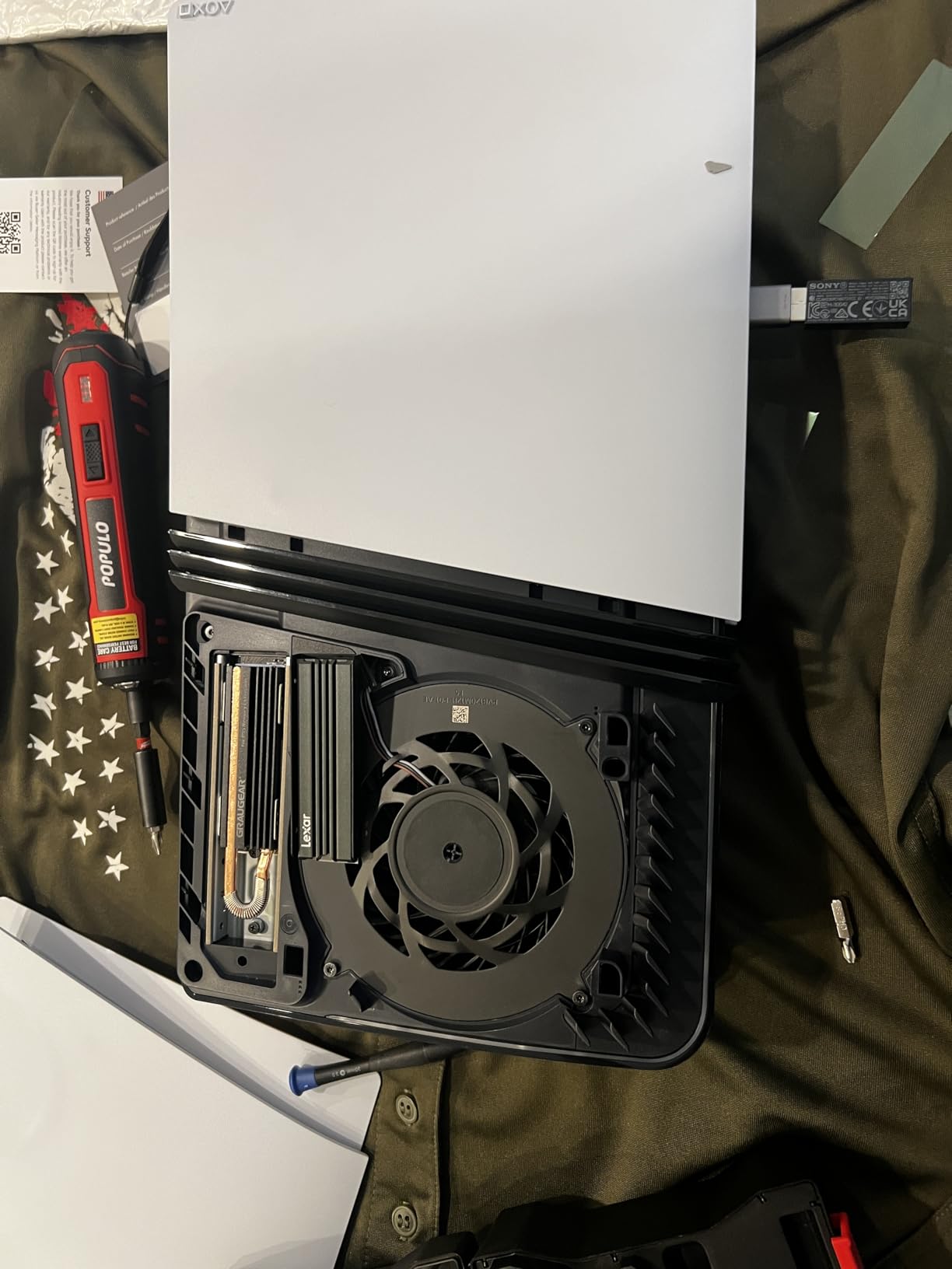 GRAUGEAR Heatsink SSD Cover Set for PS5 - M.2 NVMe Metal Heat Dissipation Cover With Copper Heat Pipe and Aluminum Fin customer photo 2