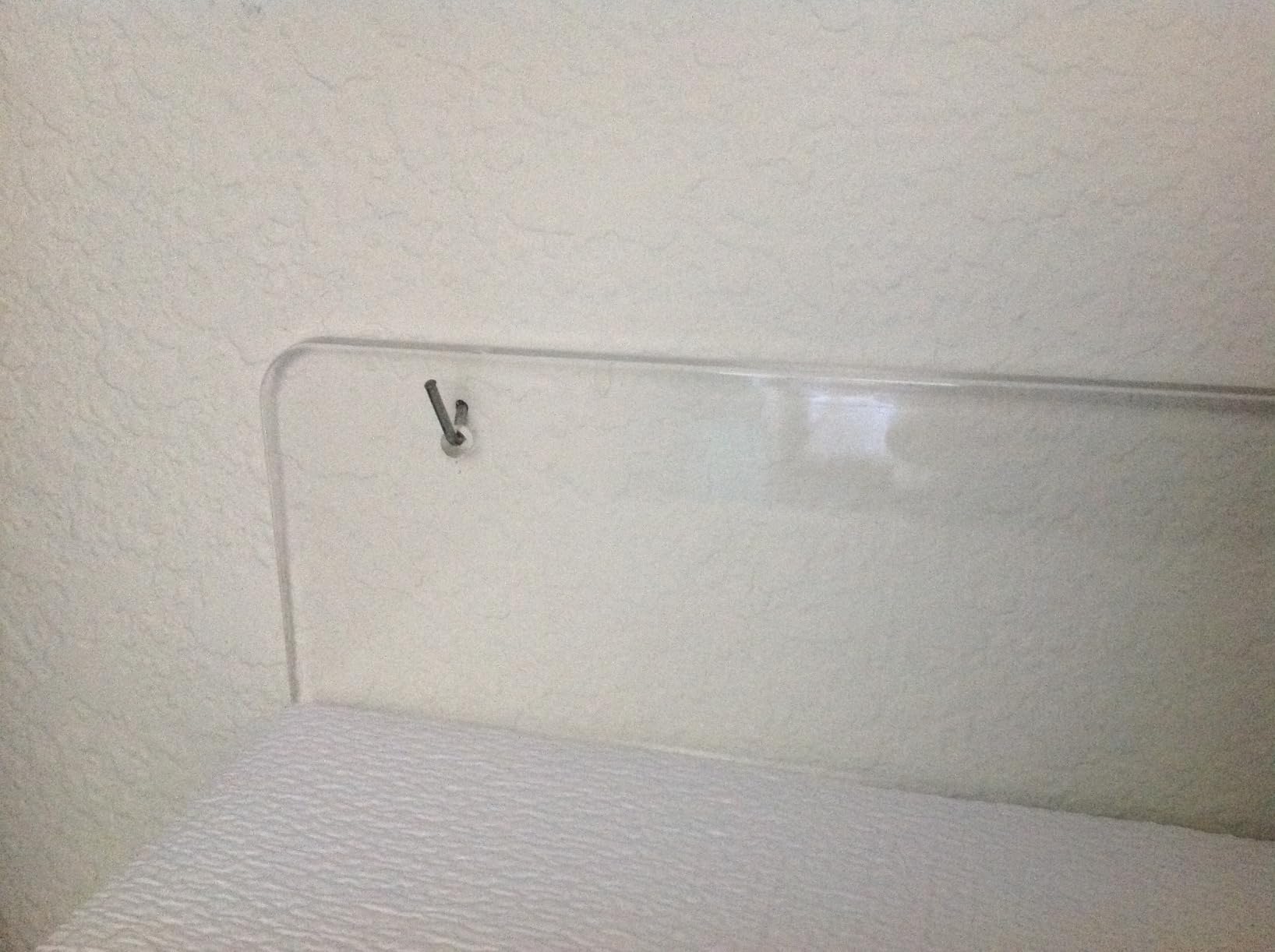 Sooyee Acrylic Shelves,3 Pack 15 Inch Floating Wall Shelves, Funko Pop Display Shelf,Invisible Kids Book Shelf,Picture Ledge Shelf Decor, Bathroom Wall Shelves,Clear customer photo 1