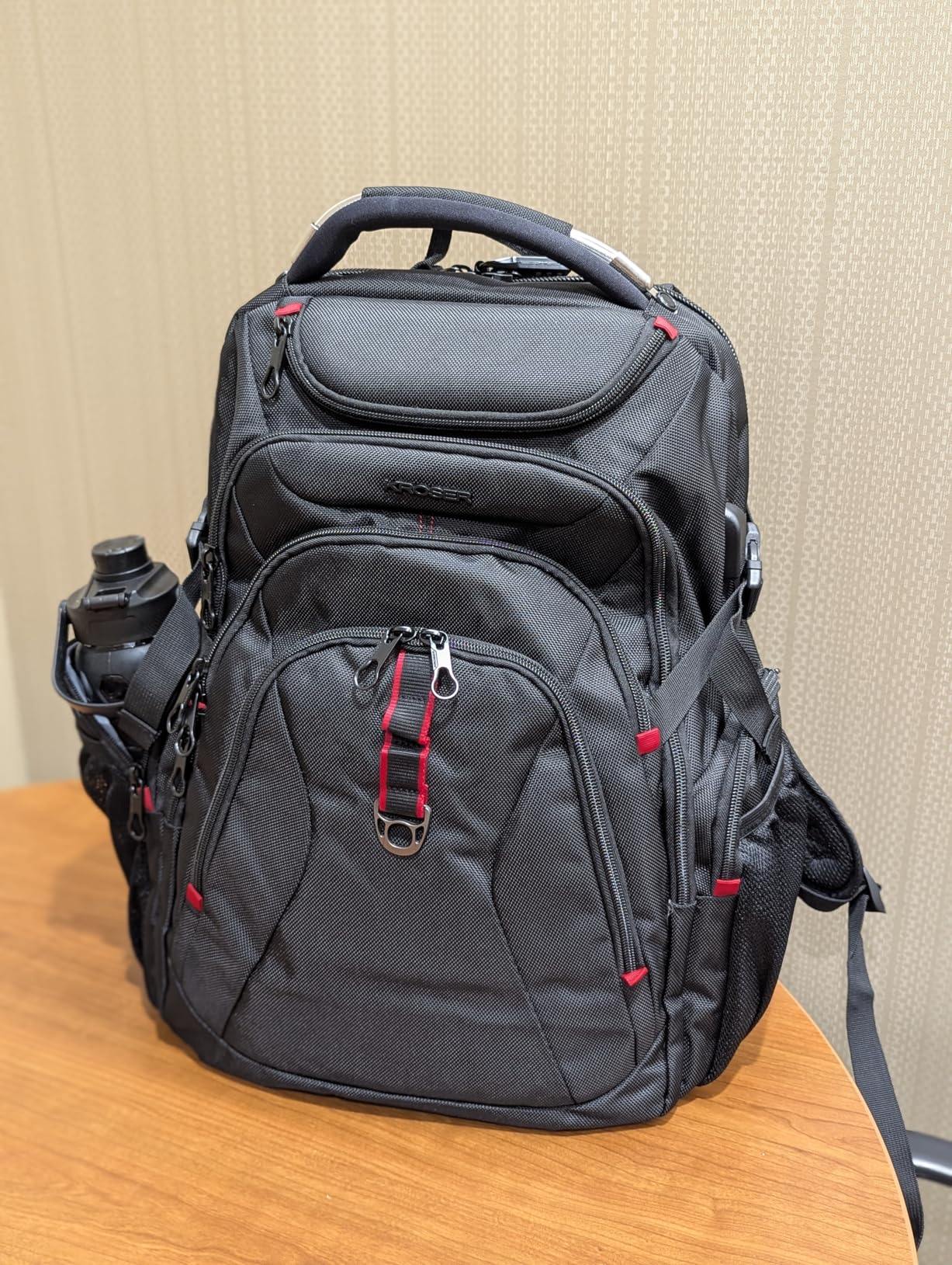 KROSER Travel Laptop Backpack 18.4 Inch XXXL Gaming Backpack with Hard Shell Saferoom RFID Pockets Water-Repellent Business College Daypack Stylish Laptop Bag for Men/Women-Black customer photo 2