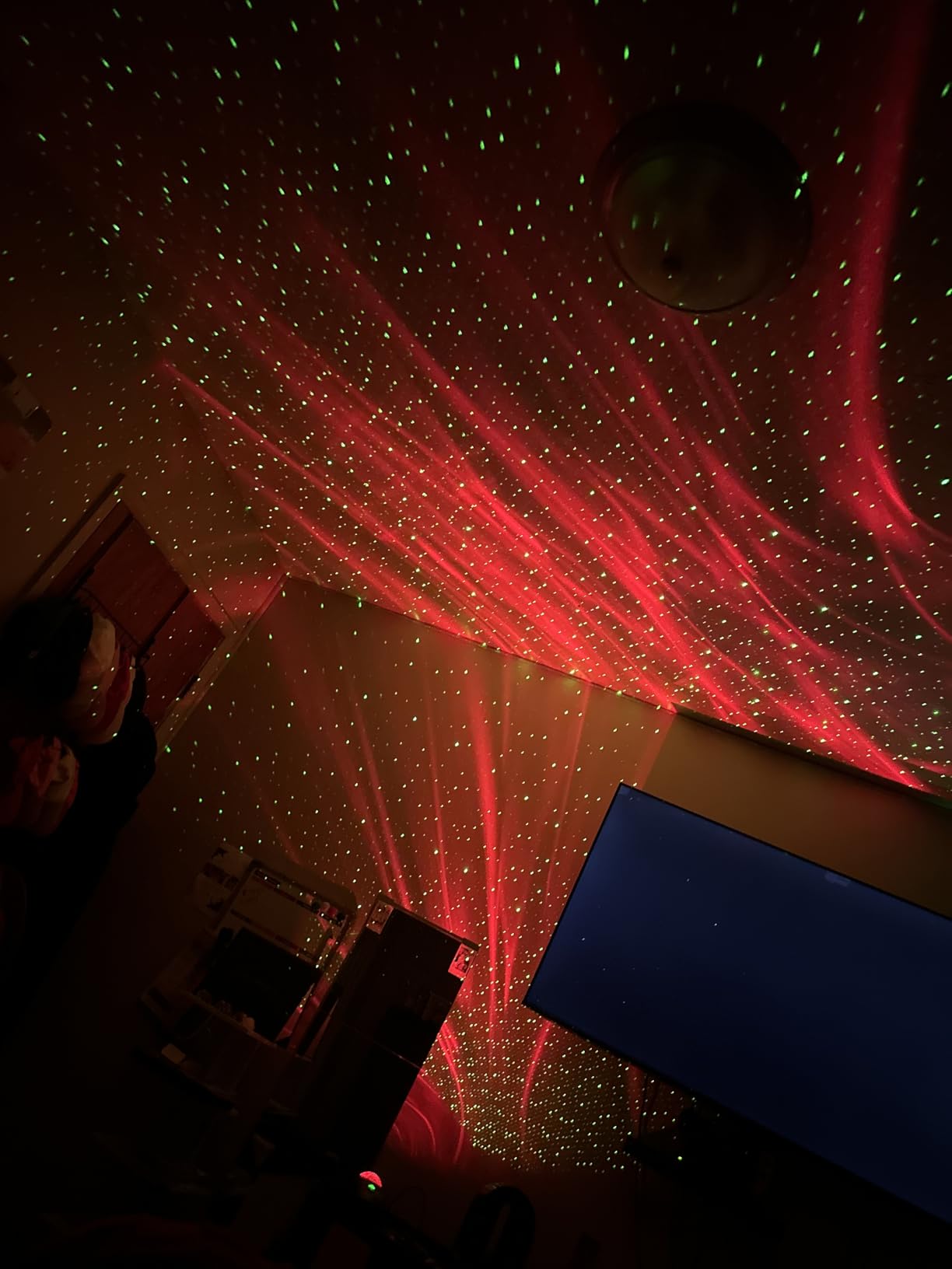 Northern Galaxy Light Aurora Projector with 33 Light Effects, LED Star Projector for Bedroom Nebula Lamp, Remote Control, White Noises, Bluetooth Speaker for Parties customer photo 2
